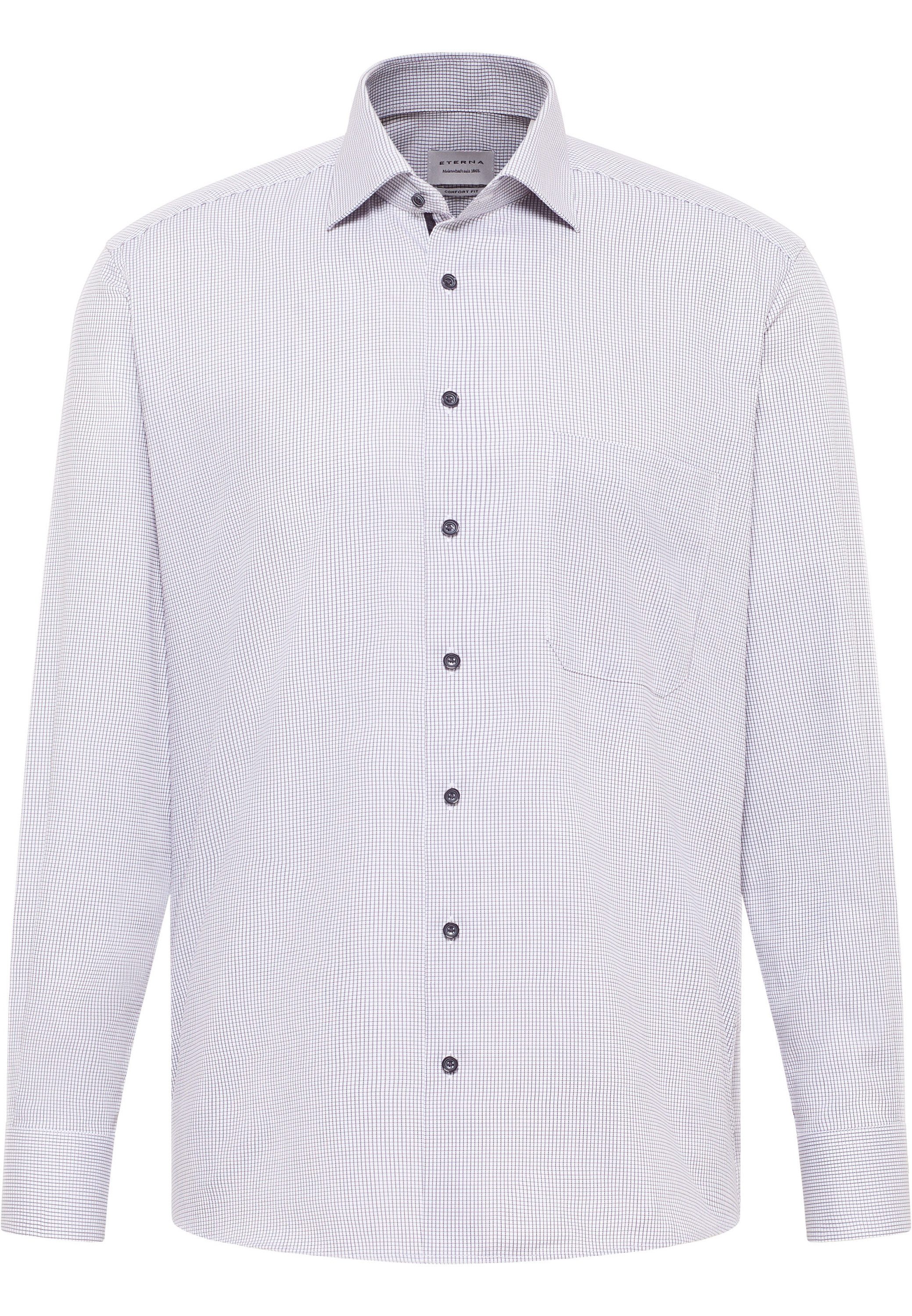 Eterna Overhemd met lange mouwen Comfort fit NON IRON (strijkvrij)