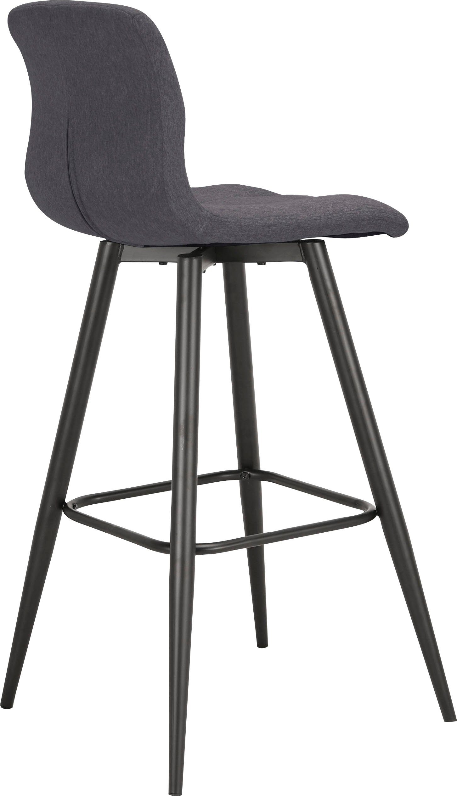 byLIVING Barkruk Simone set van 2, vintage bruin of weefstof antraciet (set, 2 stuks)