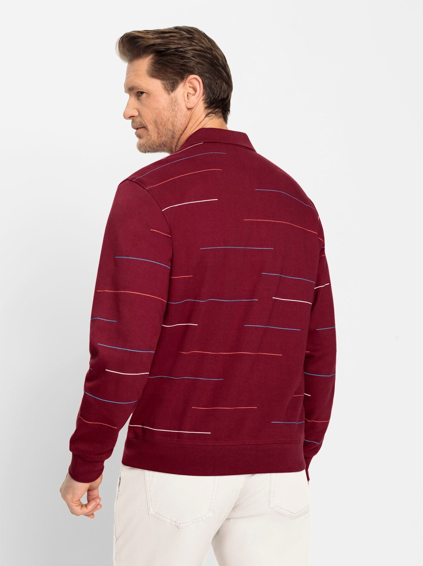Marco Donati Poloshirt met lange mouwen Sweatshirt (1-delig)