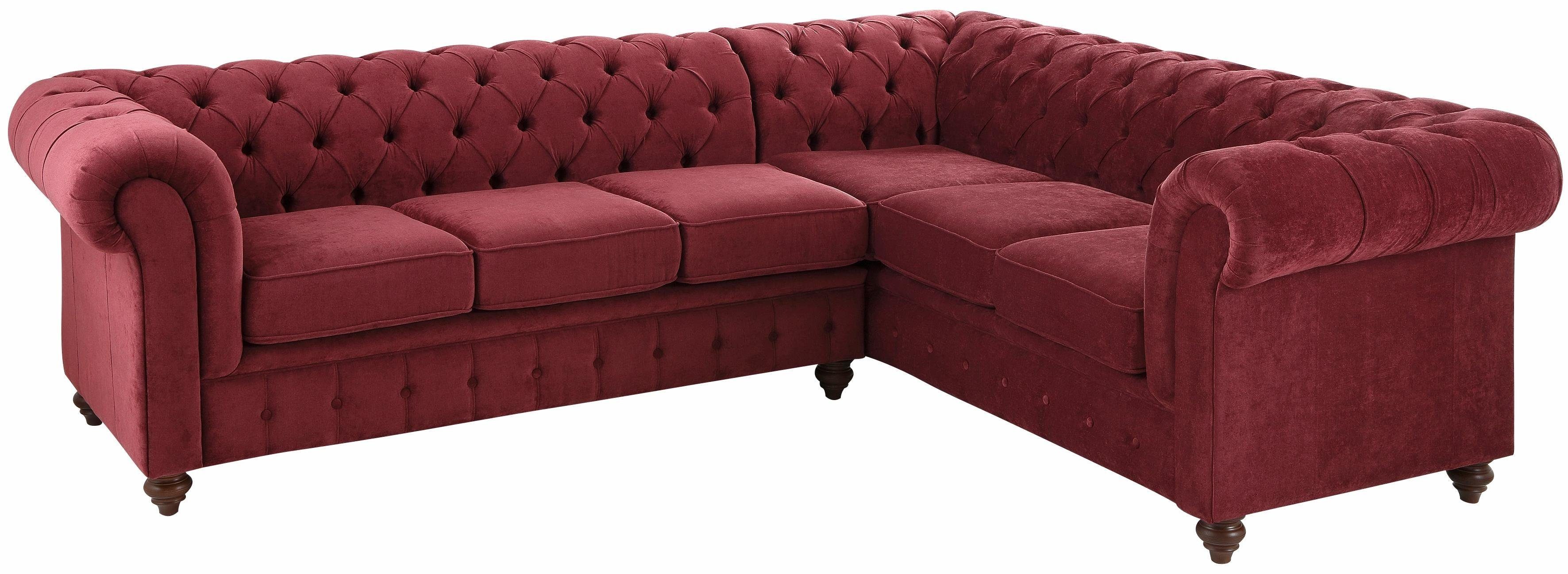 Home affaire Chesterfield-bank Chesterfield hoekbank, ook in leer L-vorm hoogwaardige knoopdetails, langer gedeelte links of rechts naar keuze
