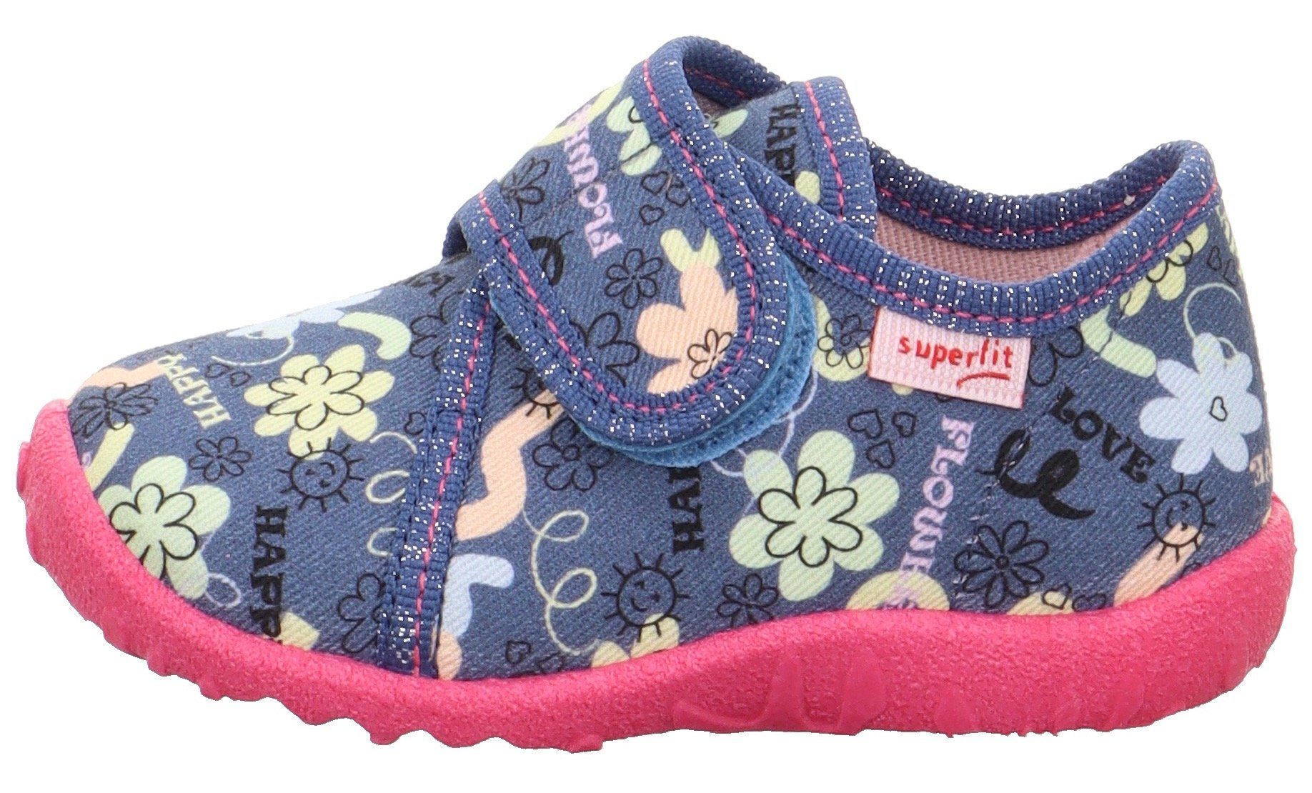 Superfit Pantoffels SPOTTY WMS: middel Klittenbandschoen, kleuterschool schoenen met klittenband