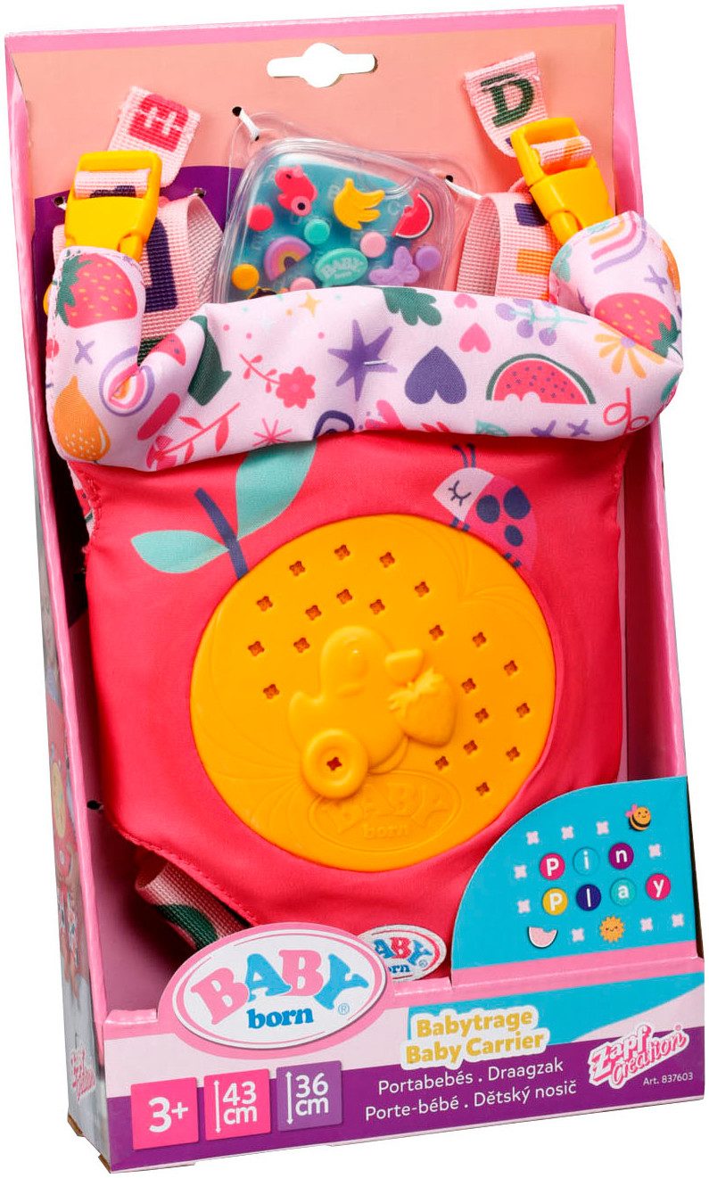 Baby Born Buikdrager voor poppen Pinplay Babytrage