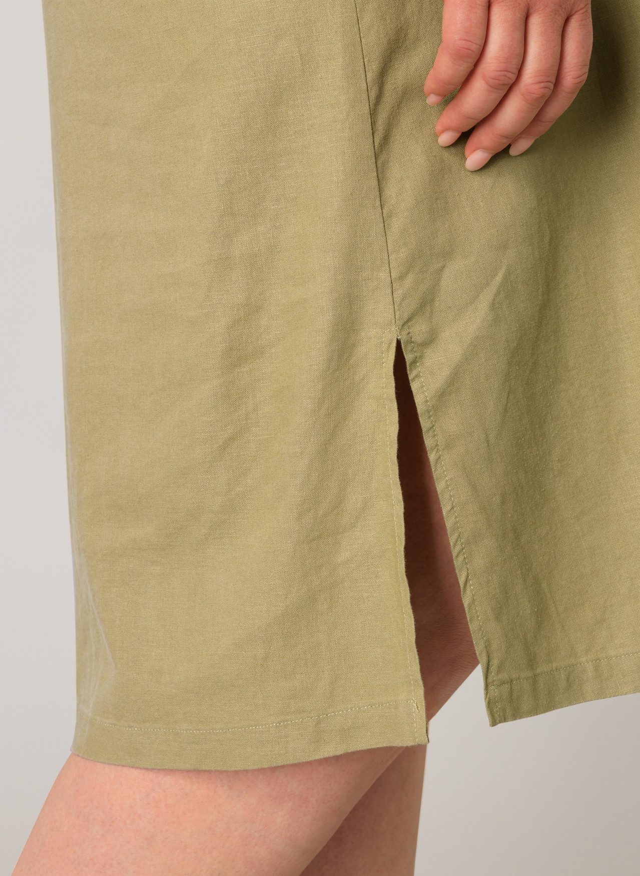 Base Level Curvy Tuniekjurk Yacinthe met linnen