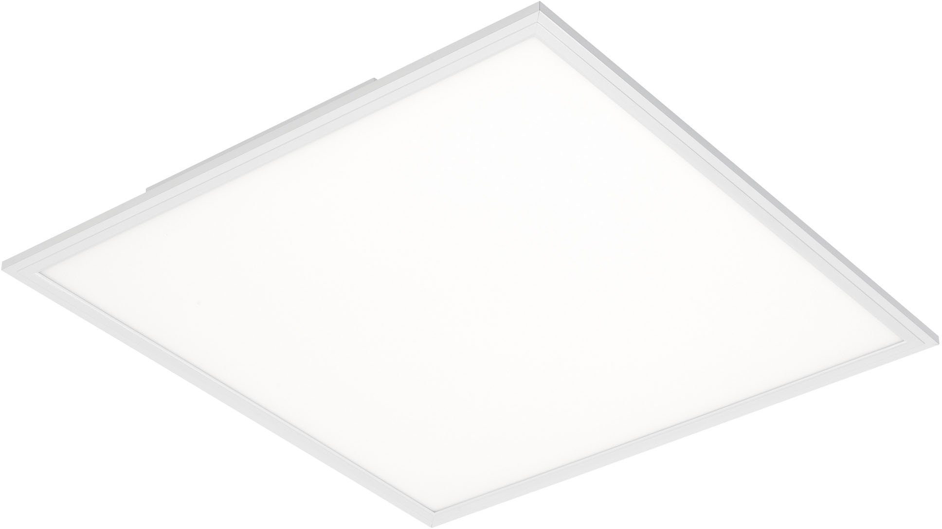 Briloner Leuchten Led-plafondlamp 7192016 Simple Plafondlamp, 59,5x59,5x6 cm, wit, 38W, woonkamer, slaapkamer, gang