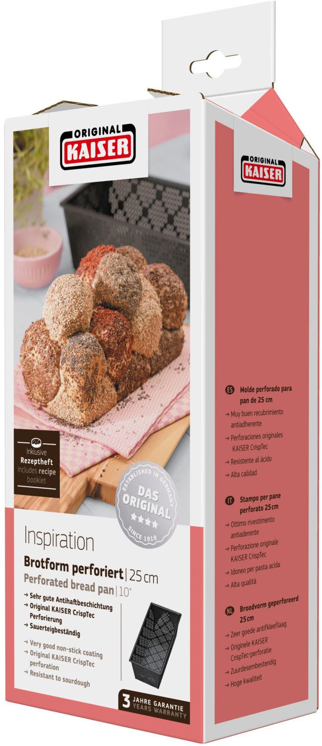 Kaiser Backformen Broodbakvorm Inspiration geperforeerd, antiaanbaklaag, zuurdesem bestendig