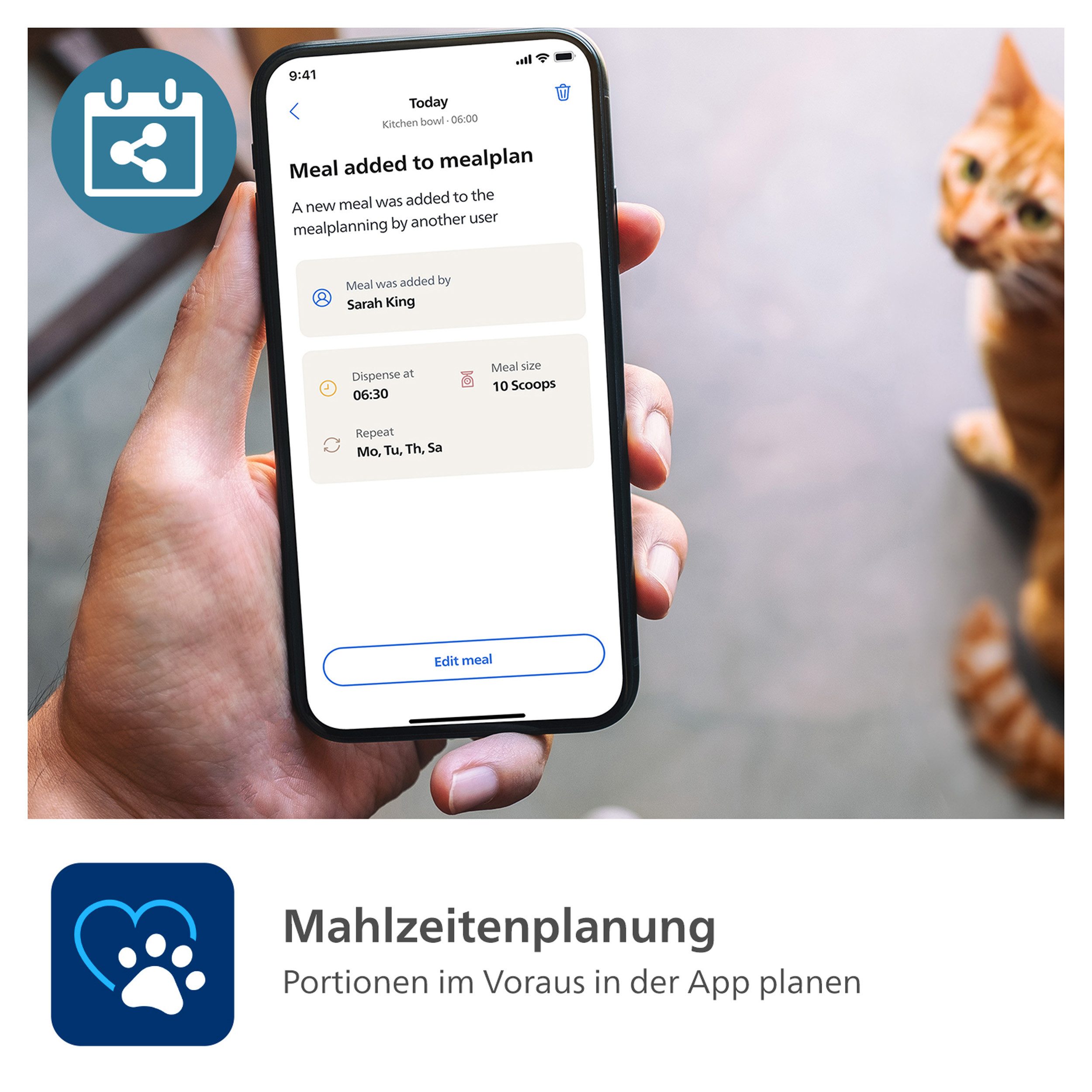 Philips Voerautomaat PAW5320/02 Pet Series, met Camera, 4,5l, voor Katten en kleine Honden