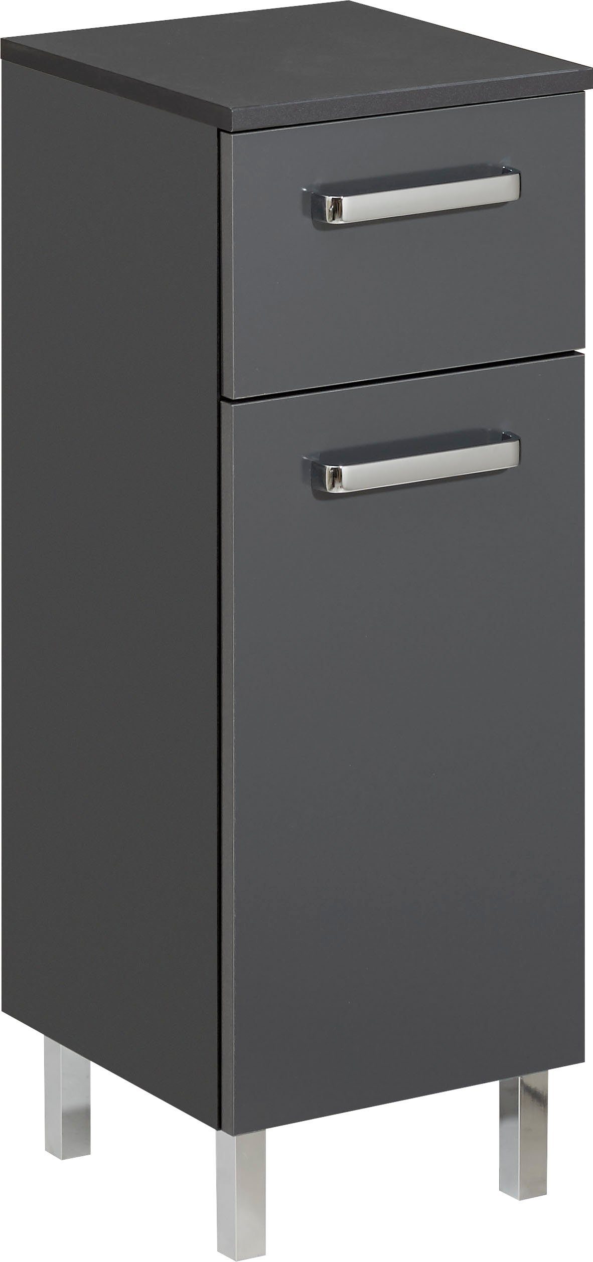 Saphir Badkamerserie Quickset 4-delig, wastafelonderkast met led-spiegelkast Onderkast, hangkast, incl. deurdempers, grepen chroom glans (4-delig)