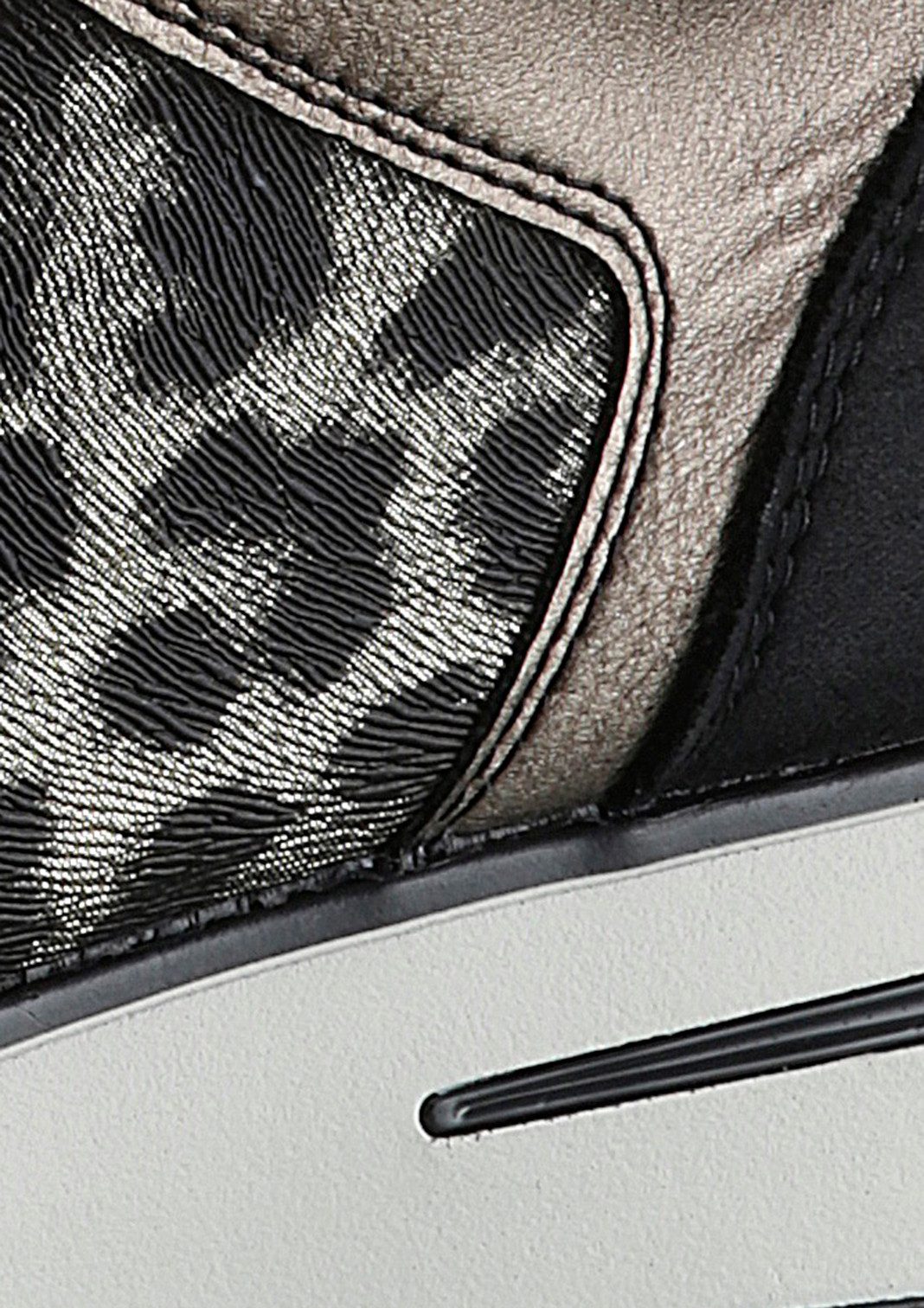 Remonte Sneakers met sleehak vrijetijdsschoen, high-top sneaker, veterschoen, binnenrits