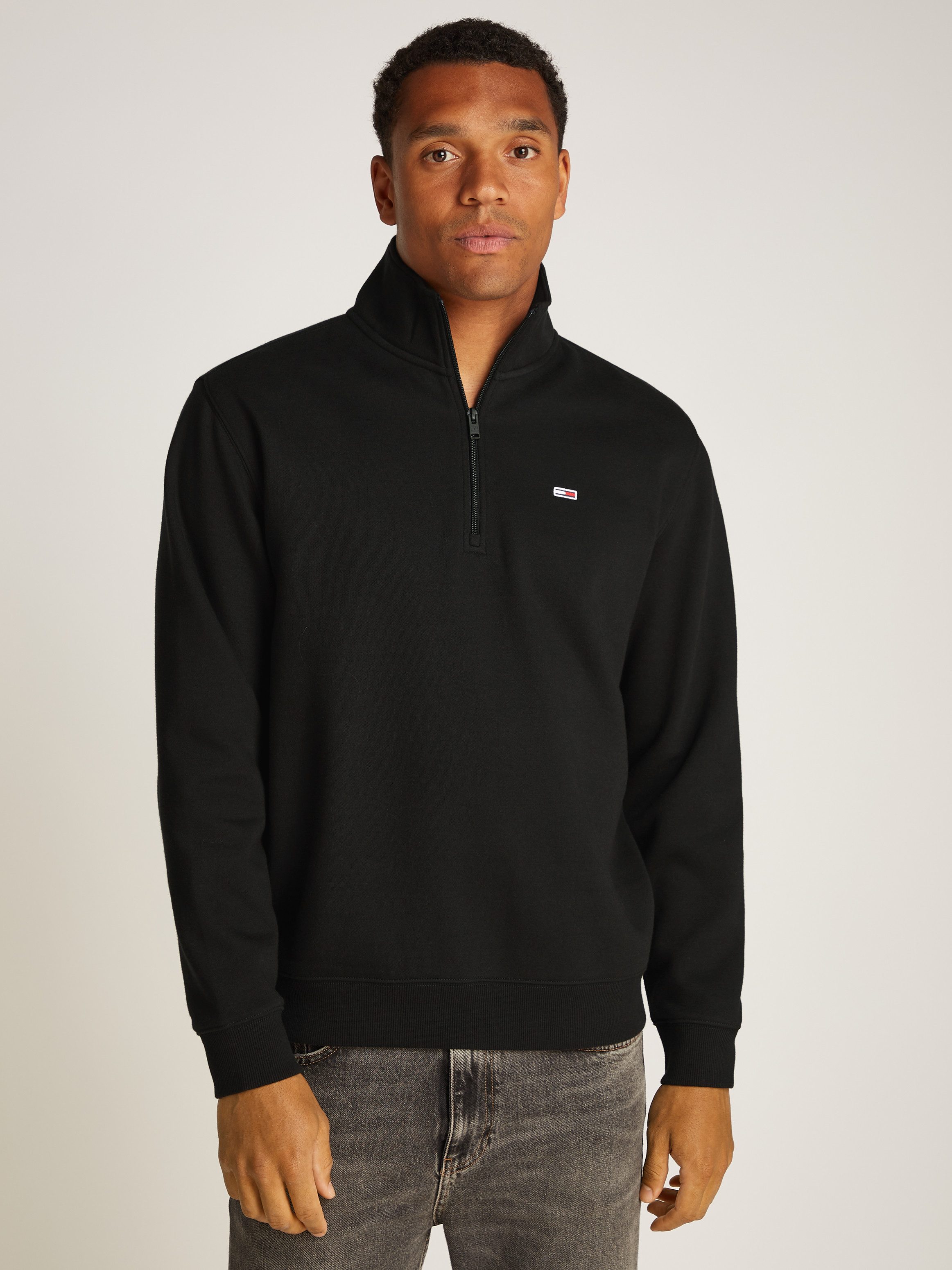 TOMMY JEANS Sweatshirt TJM REG FLEECE 1 4ZIP MOCK NECK