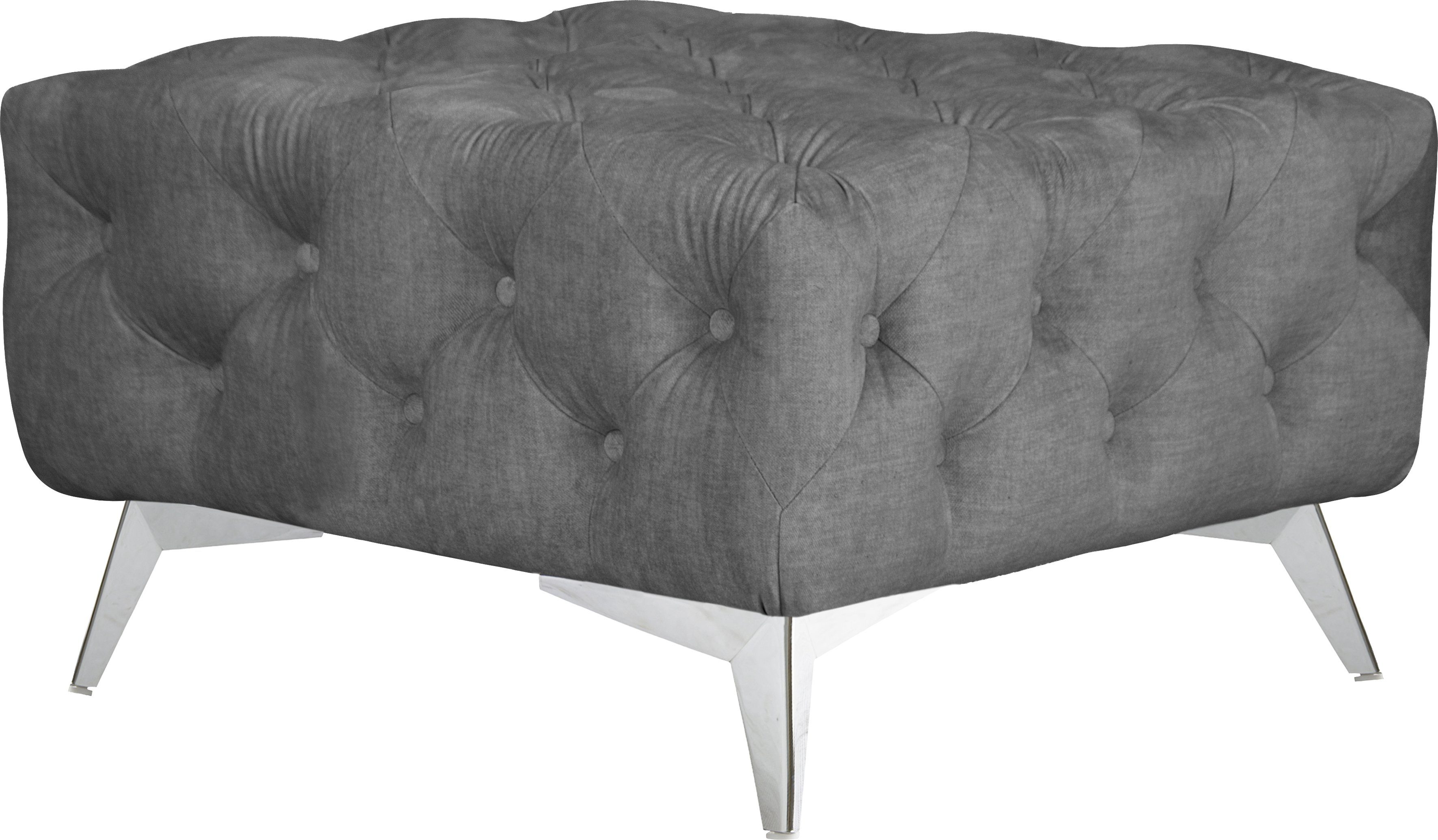 Leonique Hocker Glynis luxueuze capitonnage, moderne chesterfield look, kleur van de poten ter keuze