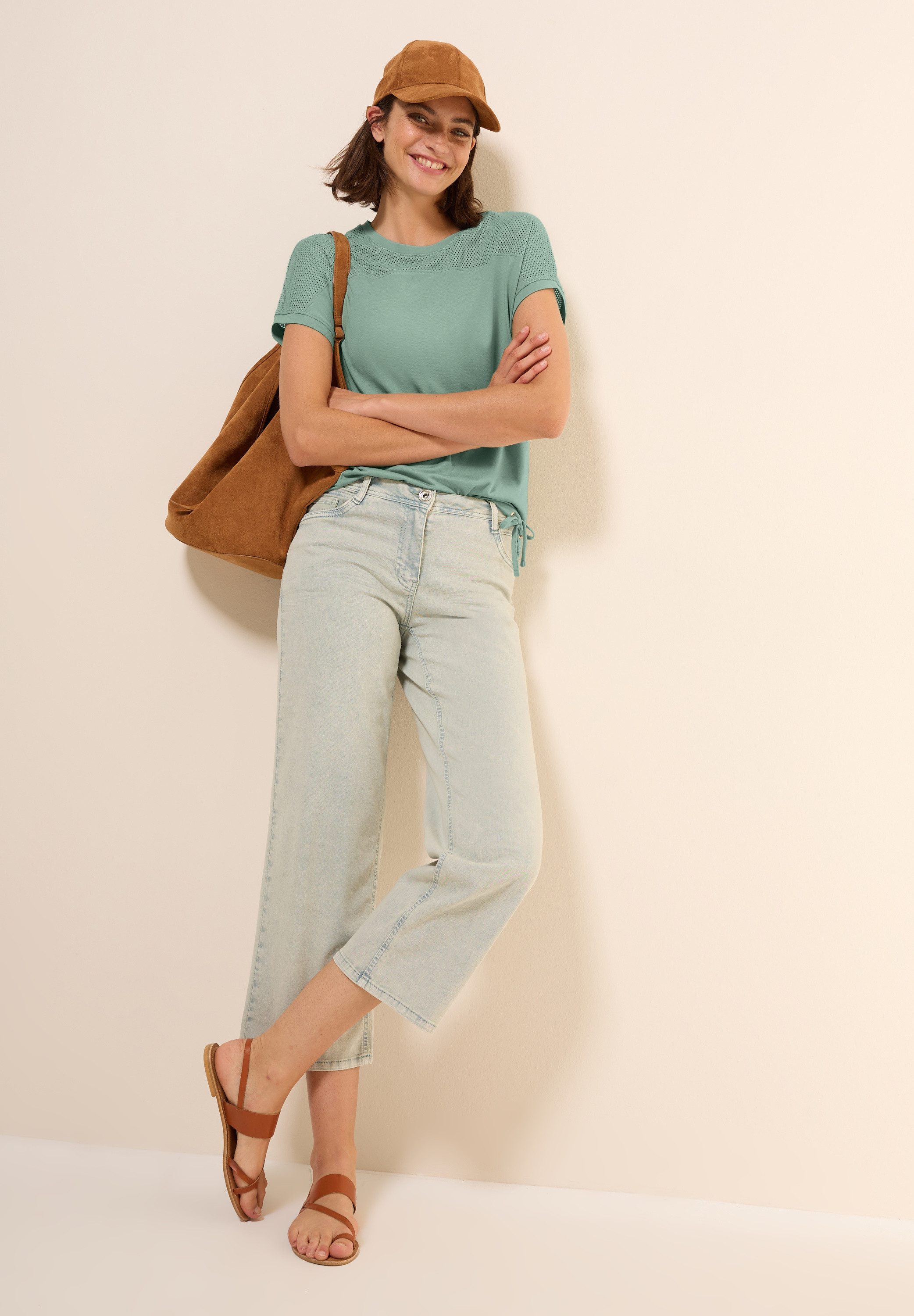 Cecil T-shirt met meshdetail