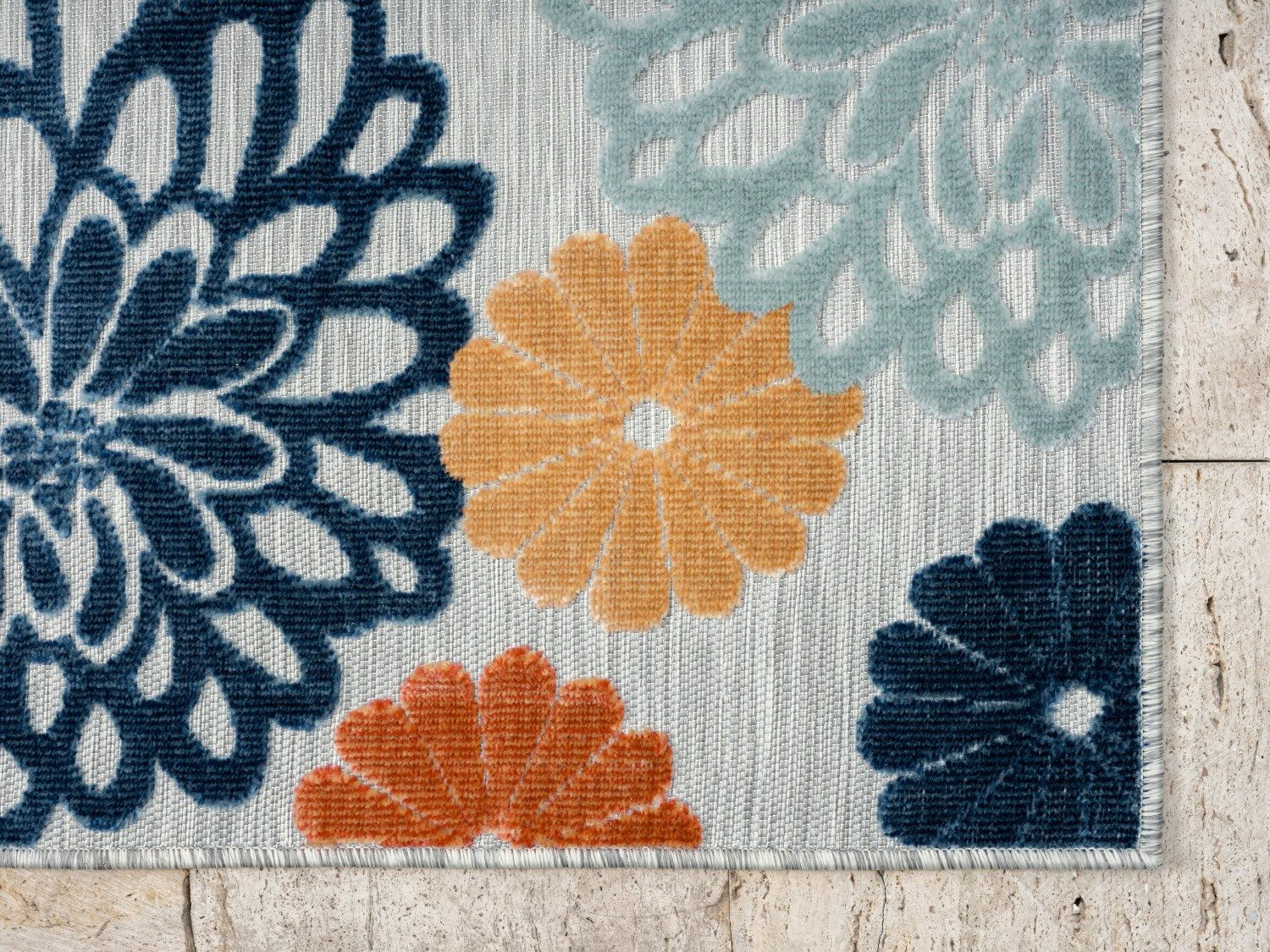 Myflair Möbel & Accessoires Vloerkleed Bloom voorraadopruiming Bloemenmotief, hoog-laag effect, geschikt voor buiten, balkon, terras