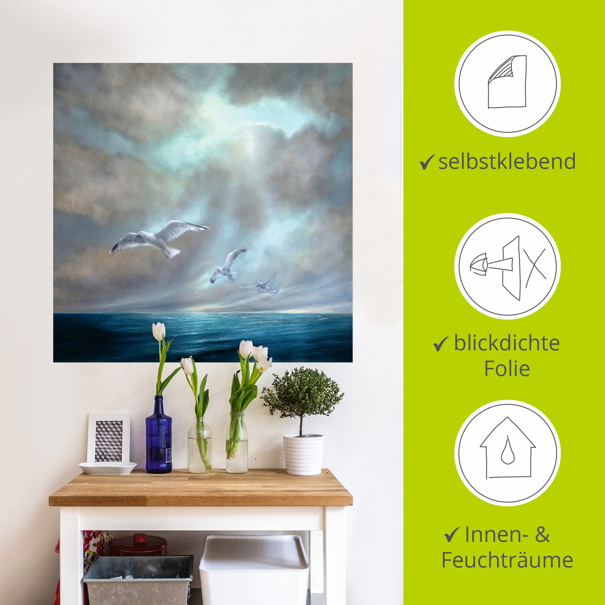 Artland Artprint Vrij zijn als artprint op linnen, muursticker in verschillende maten