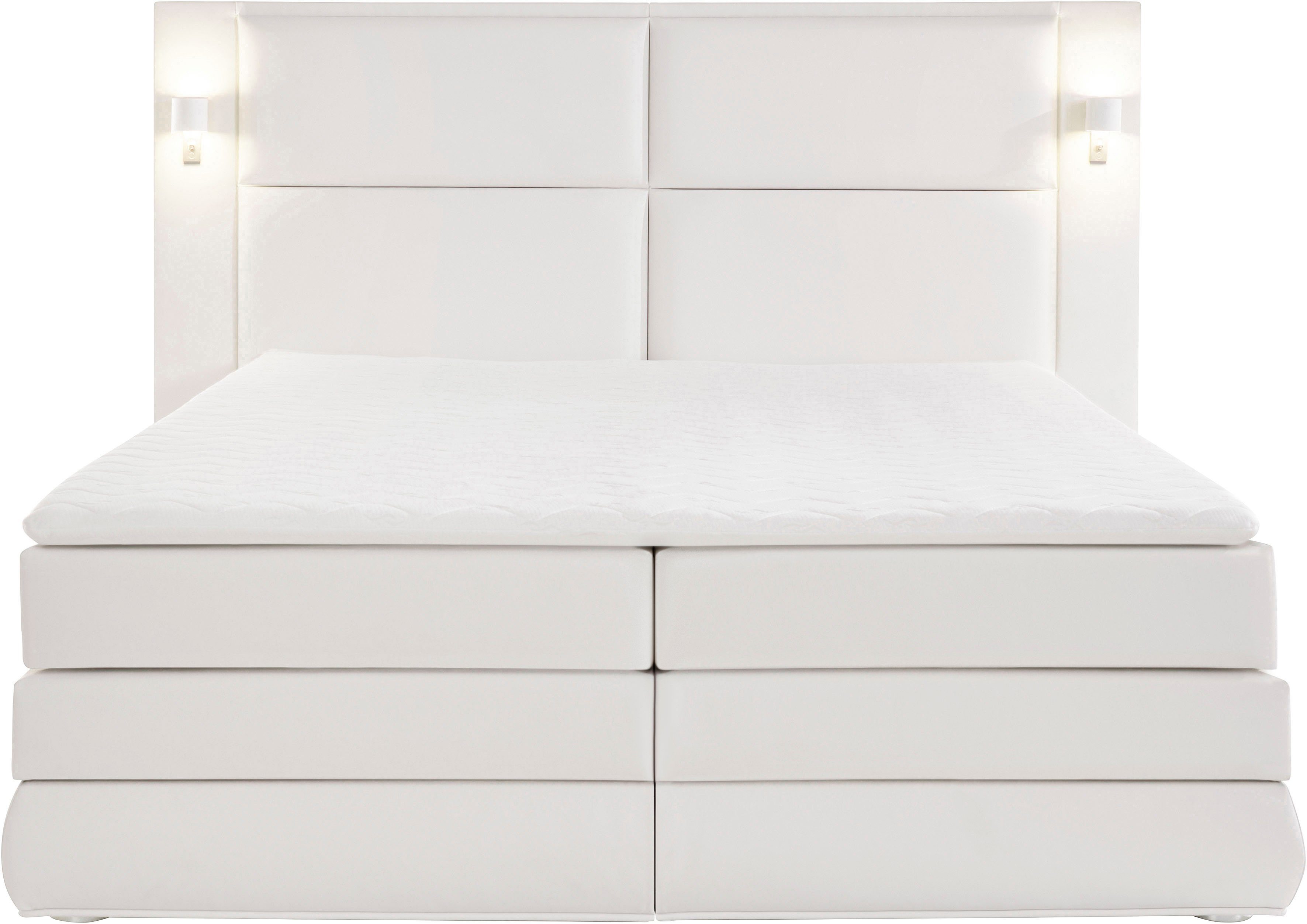 COLLECTION AB Boxspring Copenhagen inclusief bedkist, topmatras, naar keuze met ledverlichting