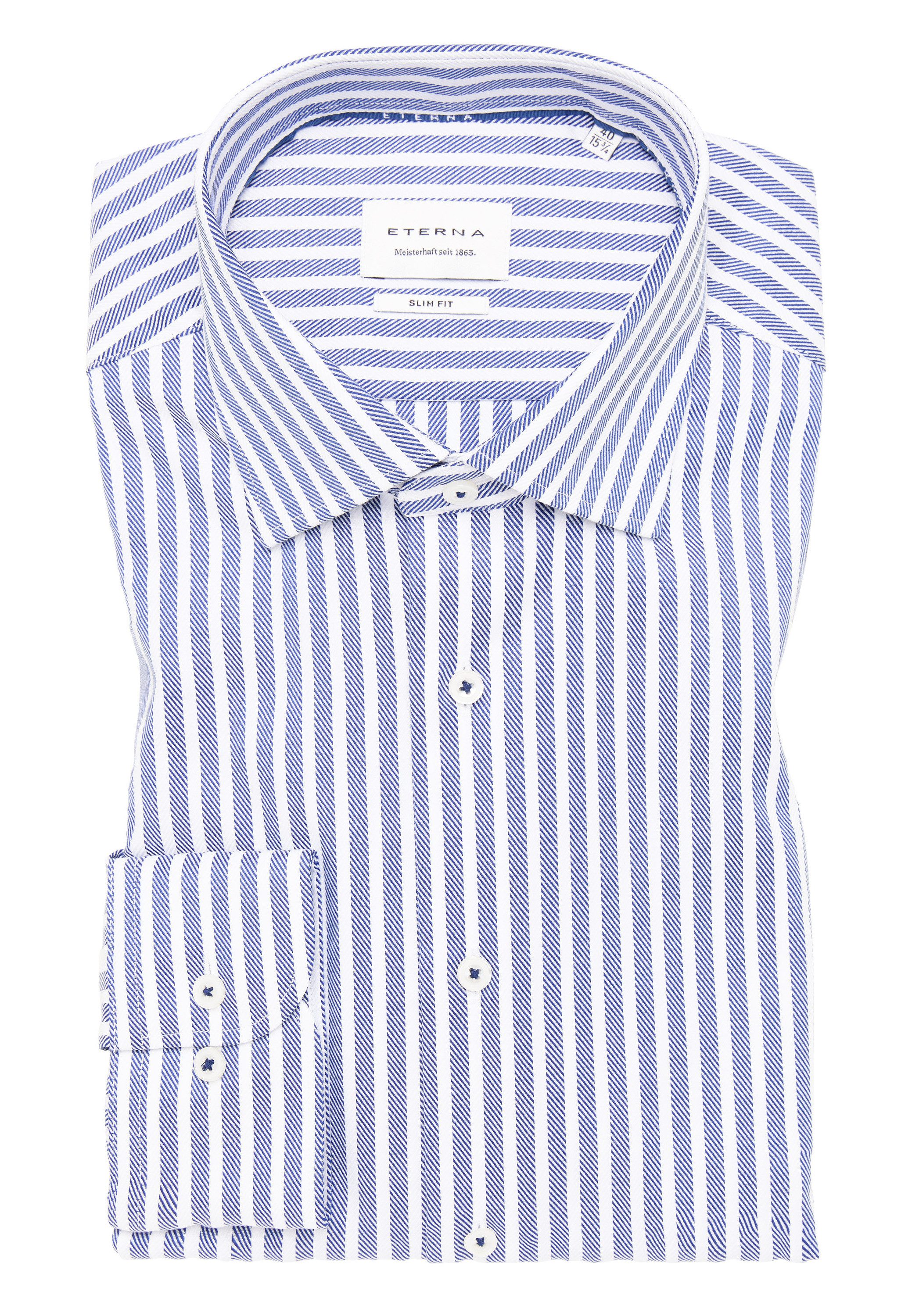 Eterna Overhemd met lange mouwen Slim fit NON IRON (strijkvrij)