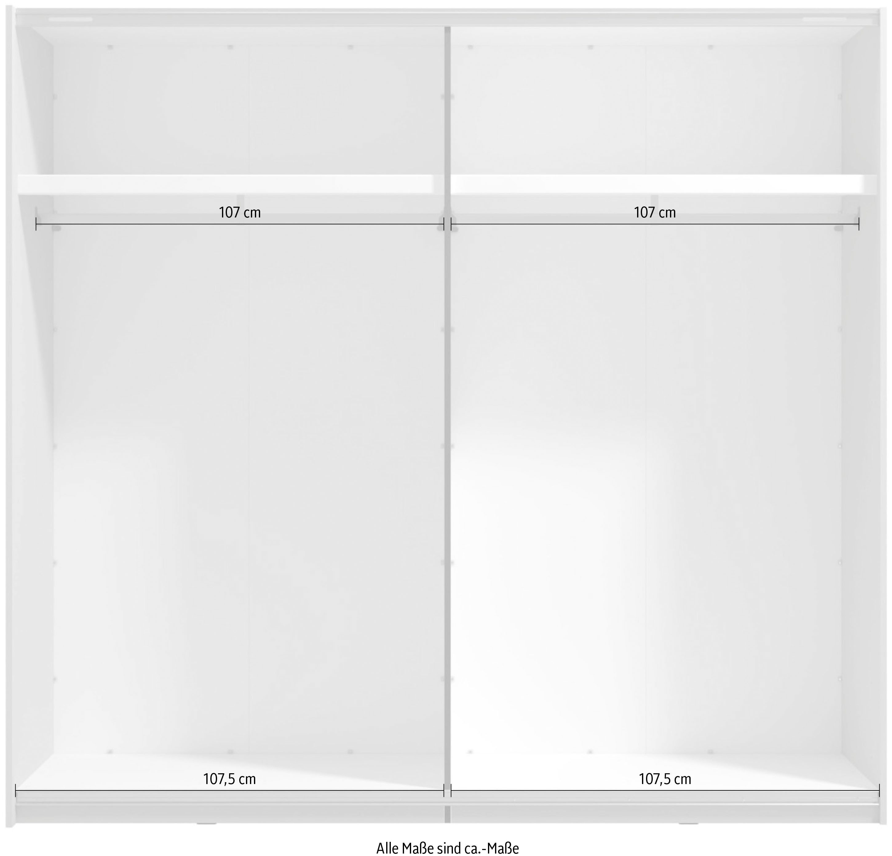 Home affaire Schuifdeurkast Belfort, kledingkast met spiegel, gemaakt in Europa 2 schuifdeuren, 220x61x205cm, fsc®-gecertificeerd houtmateriaal