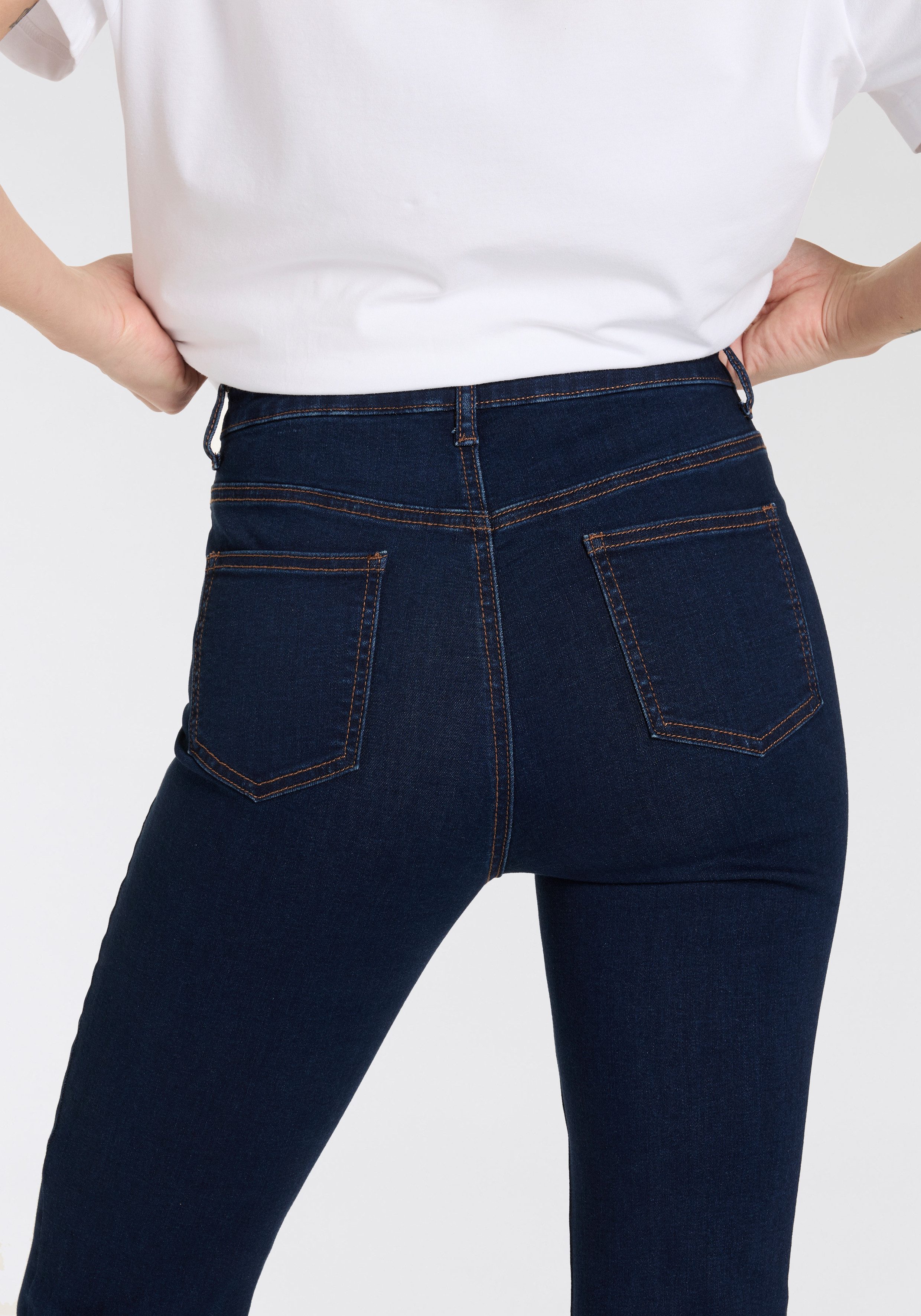 Arizona Straight jeans Ultra Stretch normale pasvorm comfort fit used-look-wassing