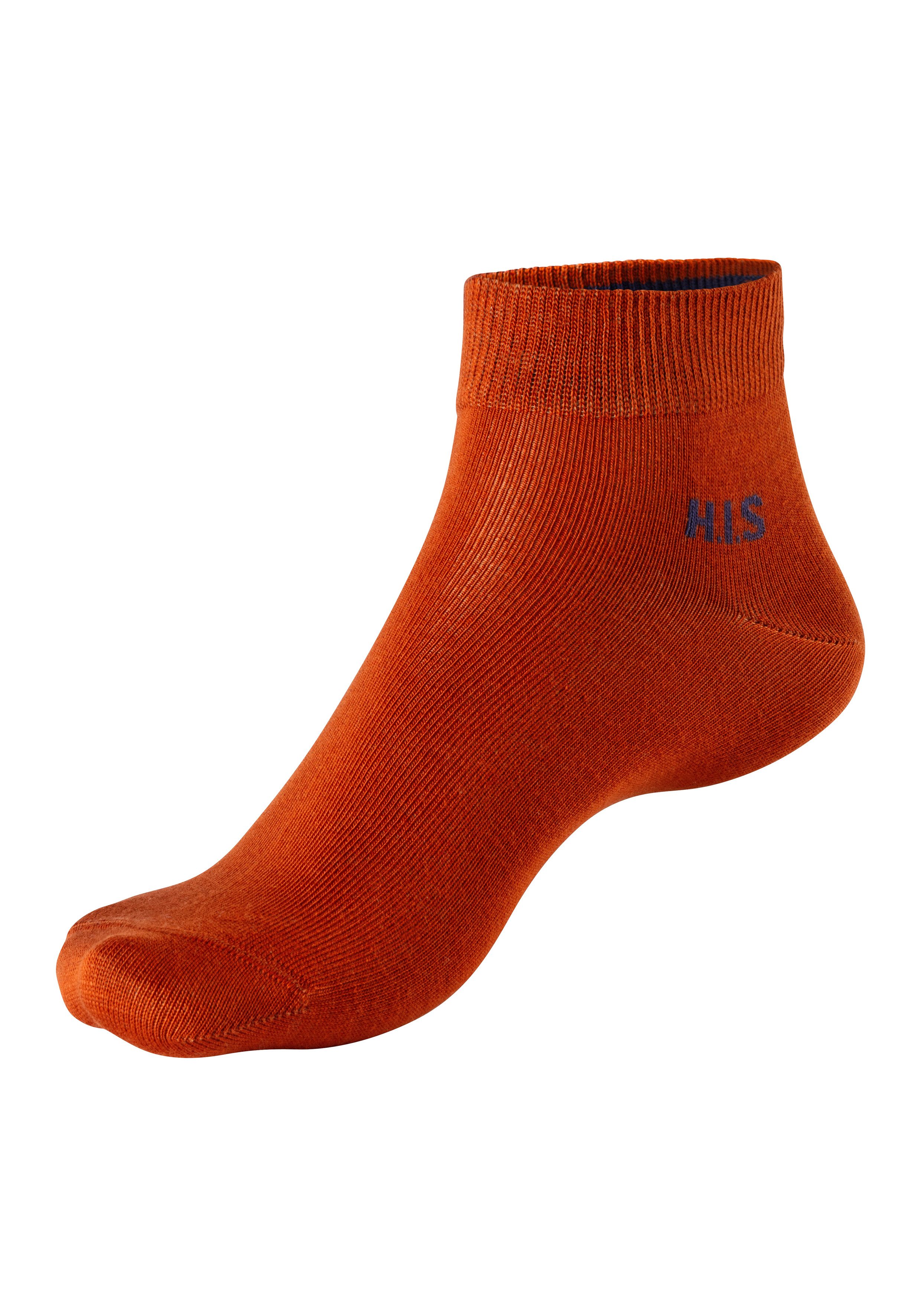 H.I.S Korte sokken met gekleurde binnenkant van de band (set, 10 paar)