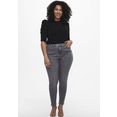 only carmakoma skinny fit jeans laola high waisted grijs