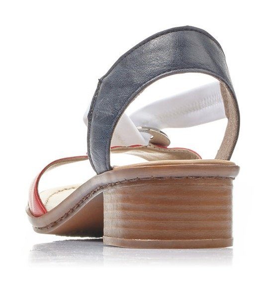 Rieker Sandaaltjes , zomerschoen, sandaal, blokhak, met elastische band
