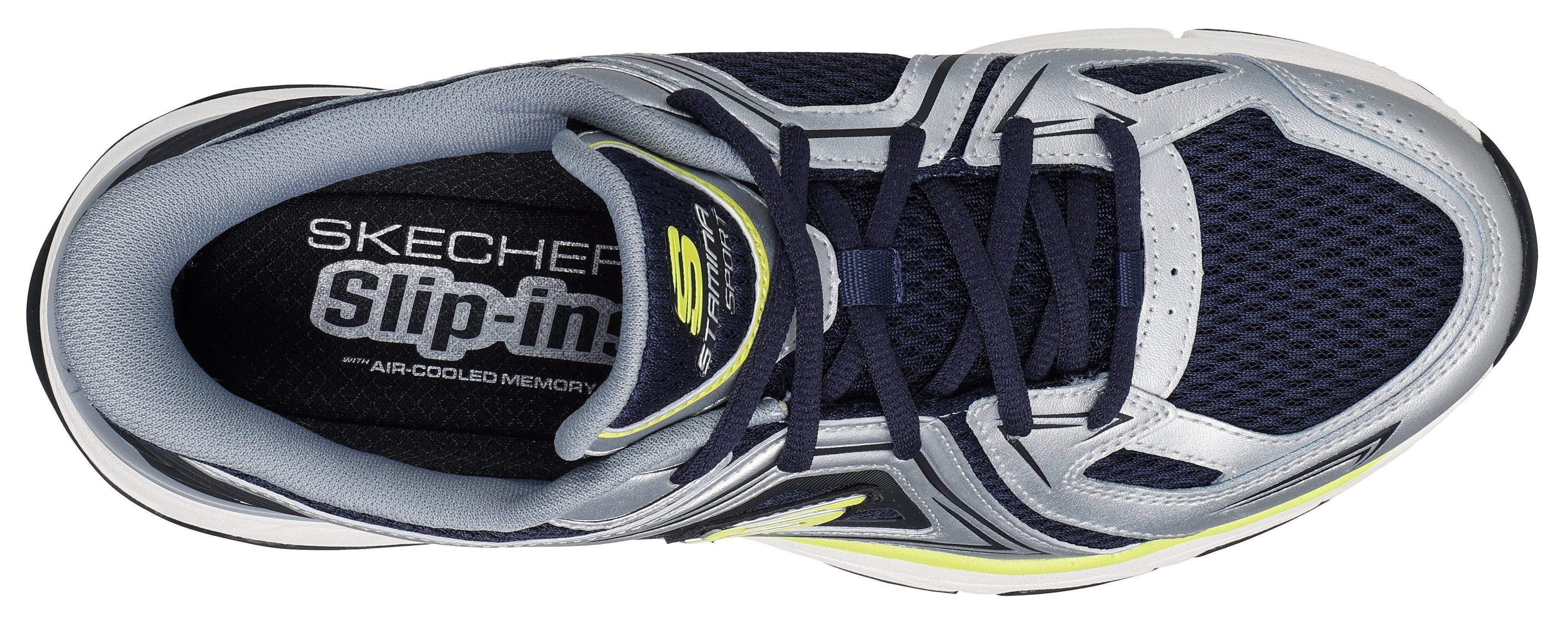 Skechers Slip-on sneakers STAMINA SPORT Trainingsschoen, retro sneaker met slip-ins