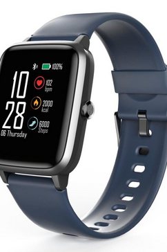 hama smartwatch fitnesstracker 4900, wasserdicht, herzfrequenz u. kalorien smartwatch mit schrittzaehler blauw