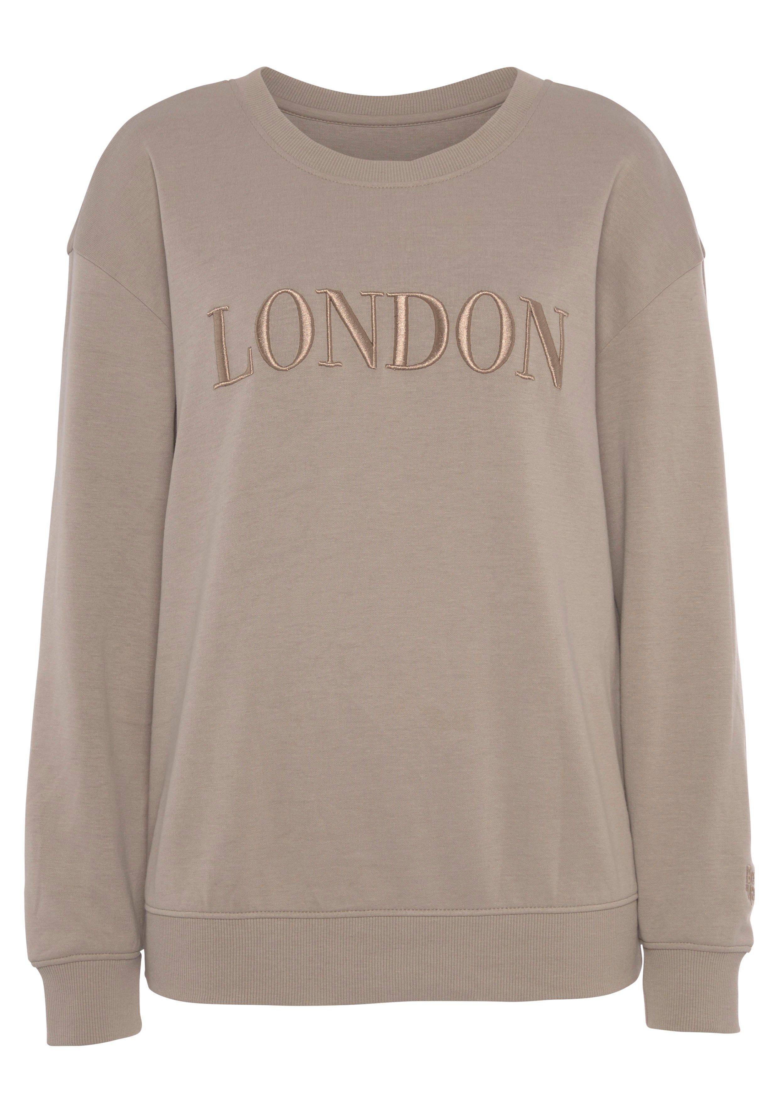 Bench. Loungewear Sweatshirt -Loungeshirt met london borduursel, loungewear
