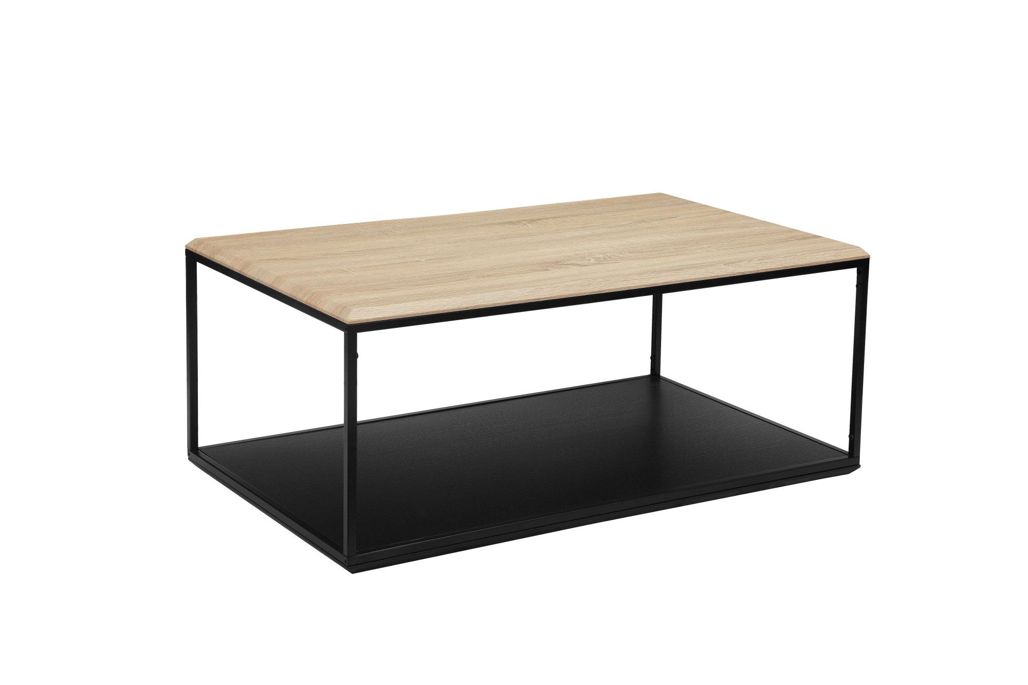 INOSIGN Salontafel Nathan poedergecoat frame met tafelblad in eikenlook