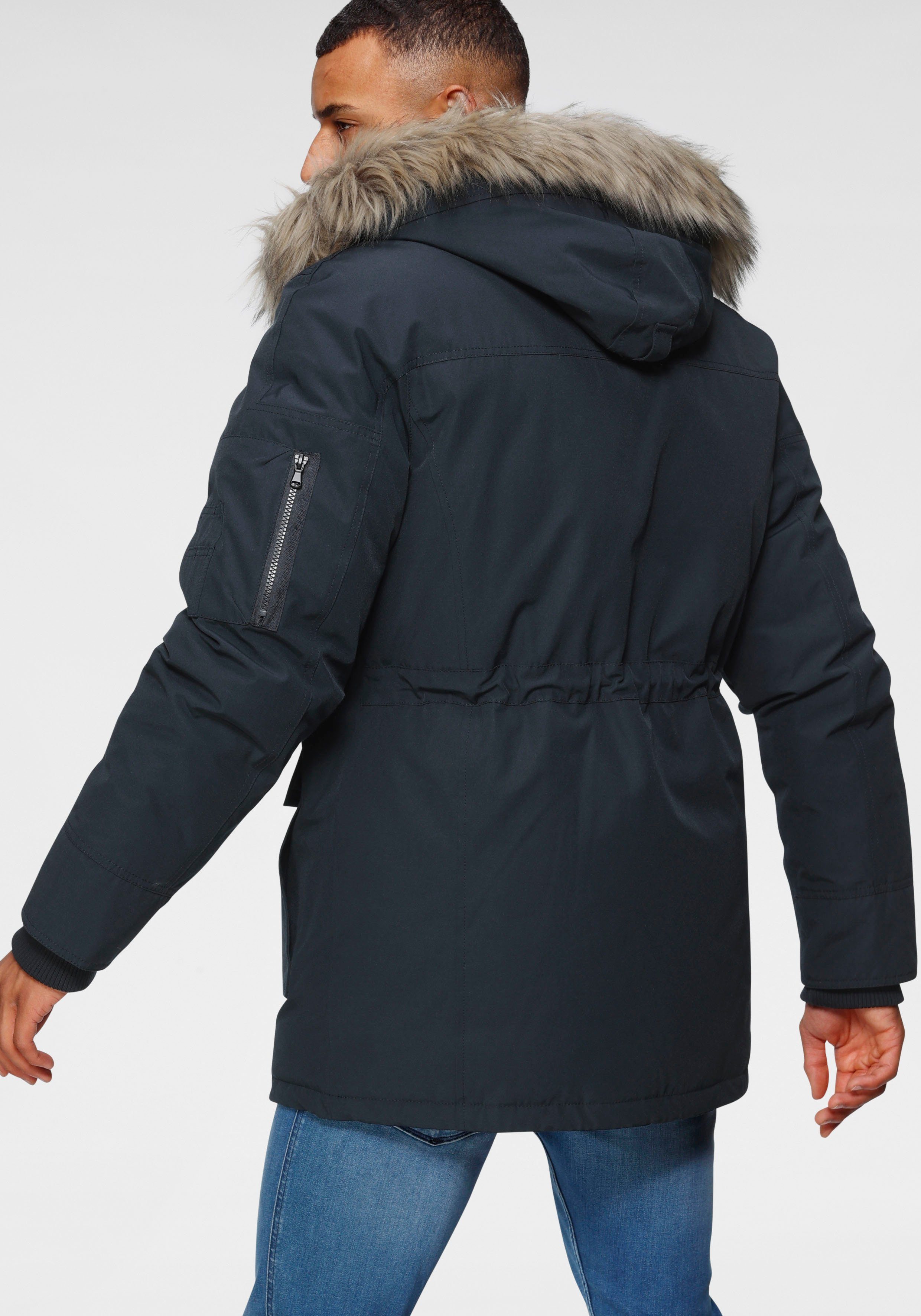 Bruno Banani Parka duurzaam materiaal, afneembare capuchon met faux fur