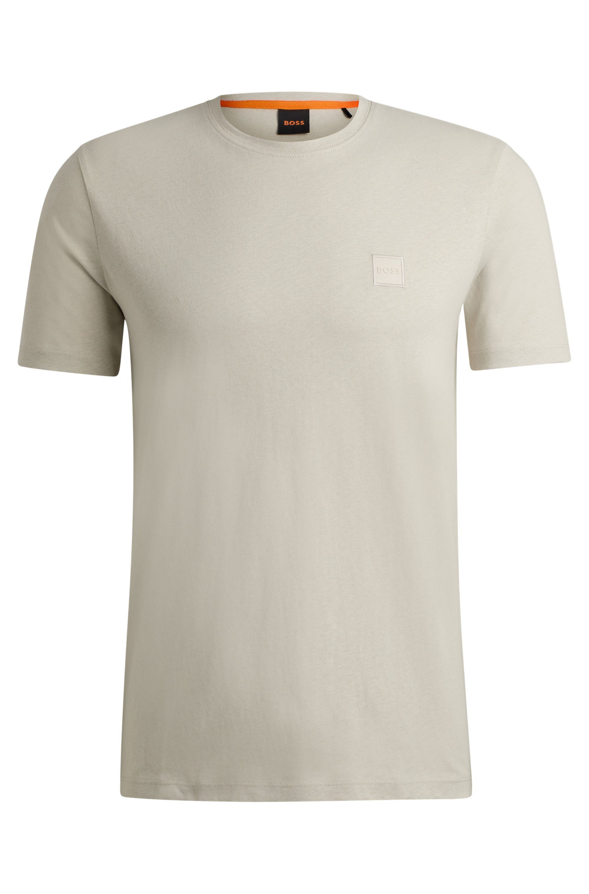 Boss Orange T-shirt Tales met boss-borduursel op de borst