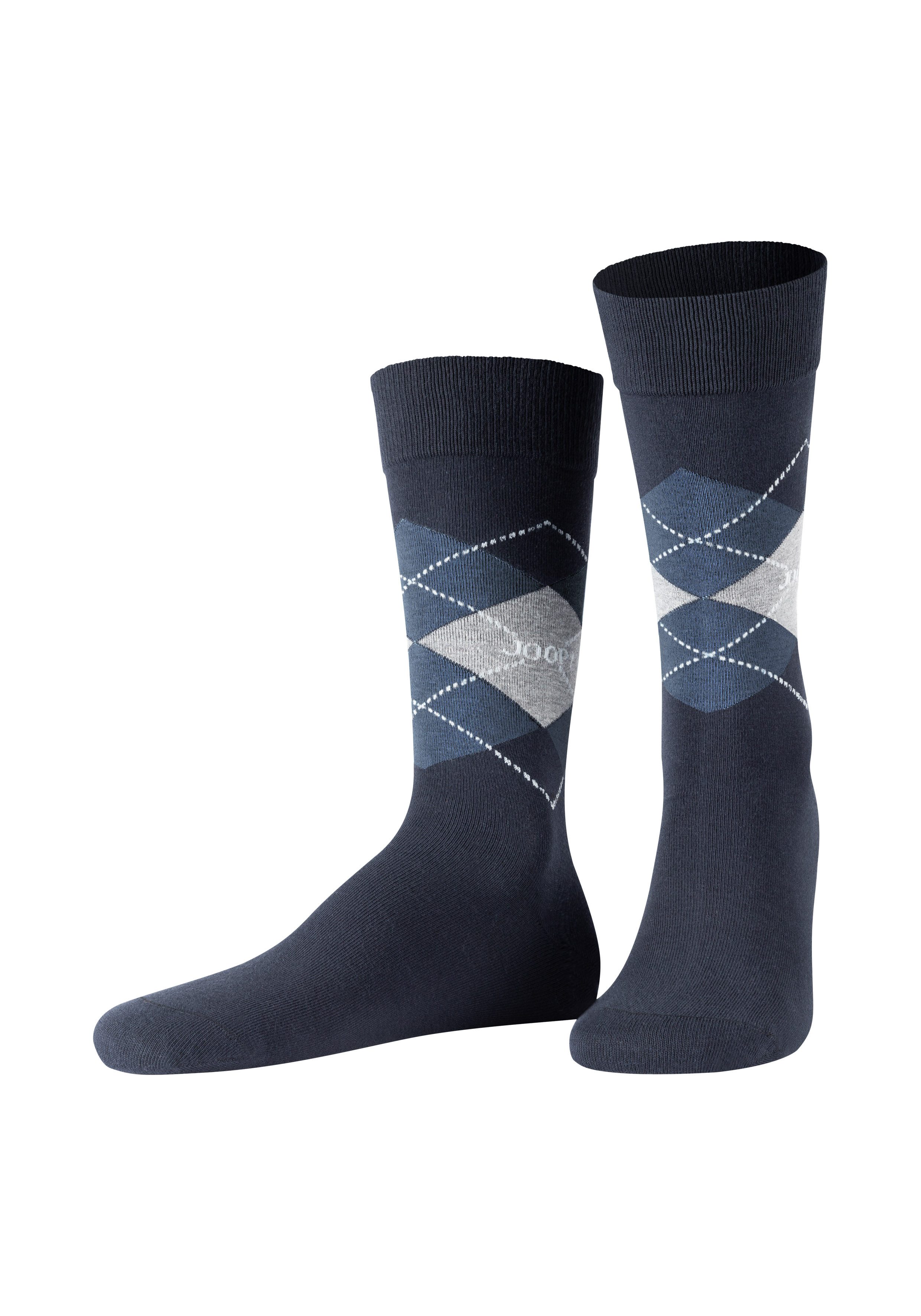 JOOP! Sokken Premium Essentials Premium kwaliteit, versterkte hiel, versterkte tenen, Argyle design (Set van 2)