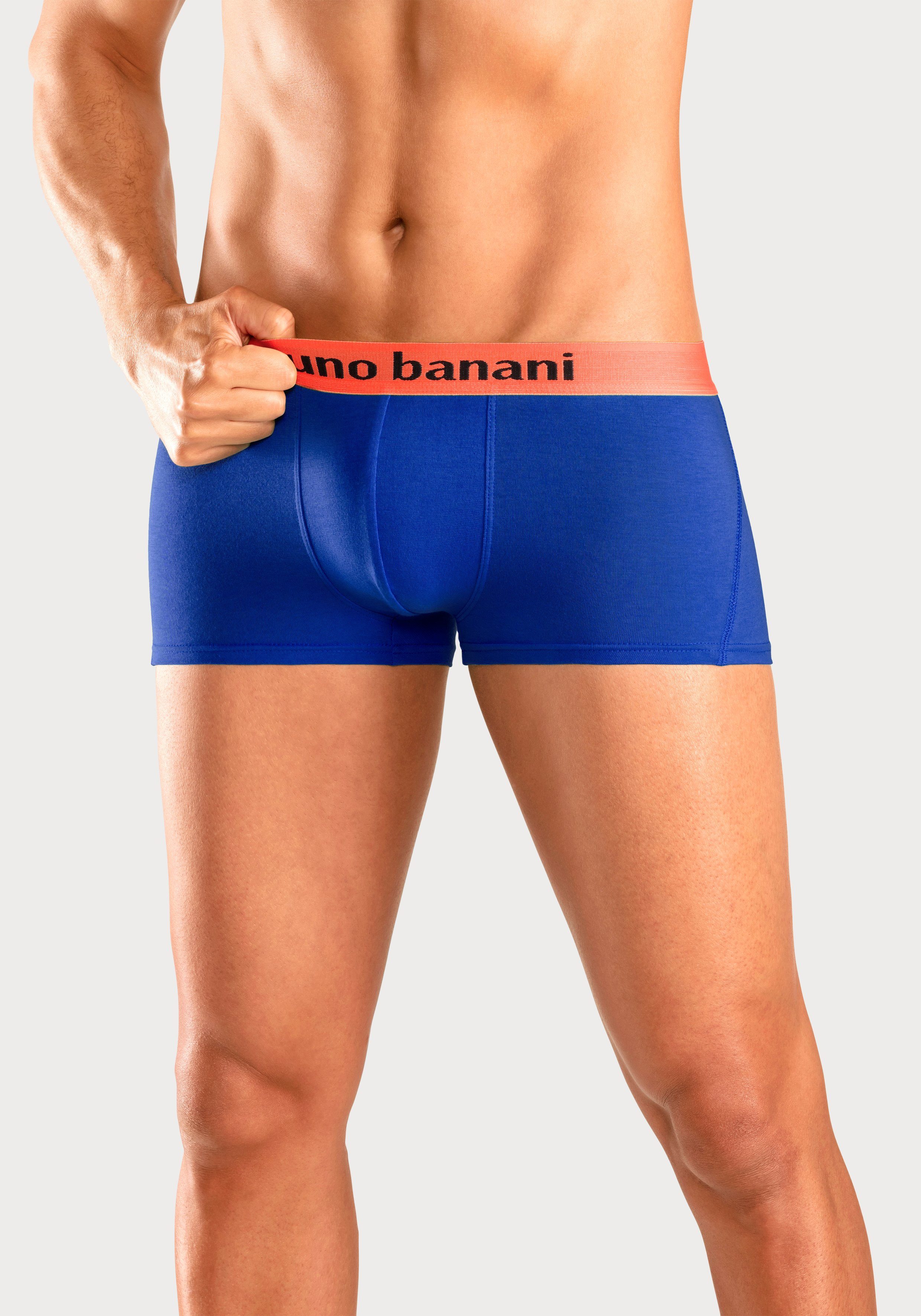 Bruno Banani Hipster strak zittende boxershorts met logo webband van katoenmix (set, 4 stuks)