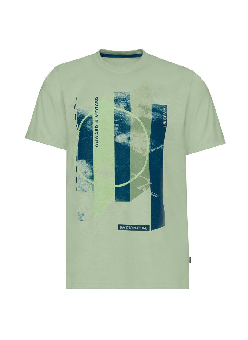 Trigema T-shirt TRIGEMA T-shirt met modieus printmotief (1-delig)