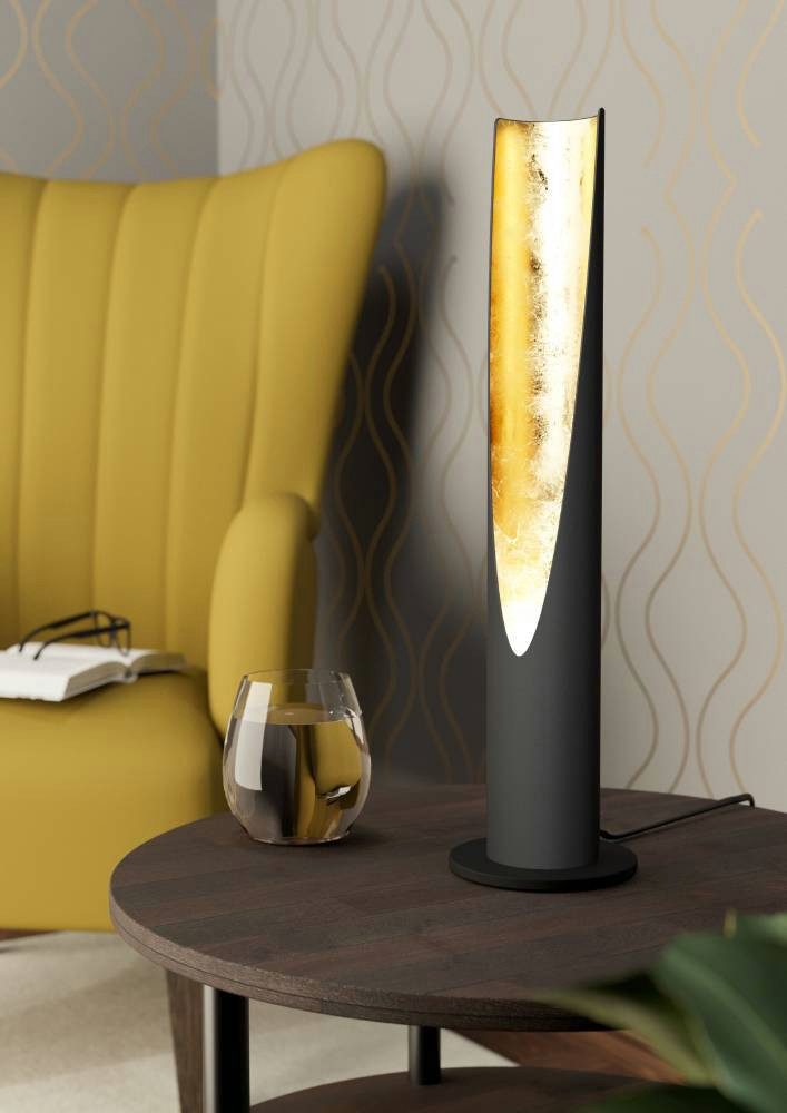 EGLO Led-tafellamp BARBOTTO Tafellamp, staaflamp van metaal, bedlampje, GU10, schakelaar