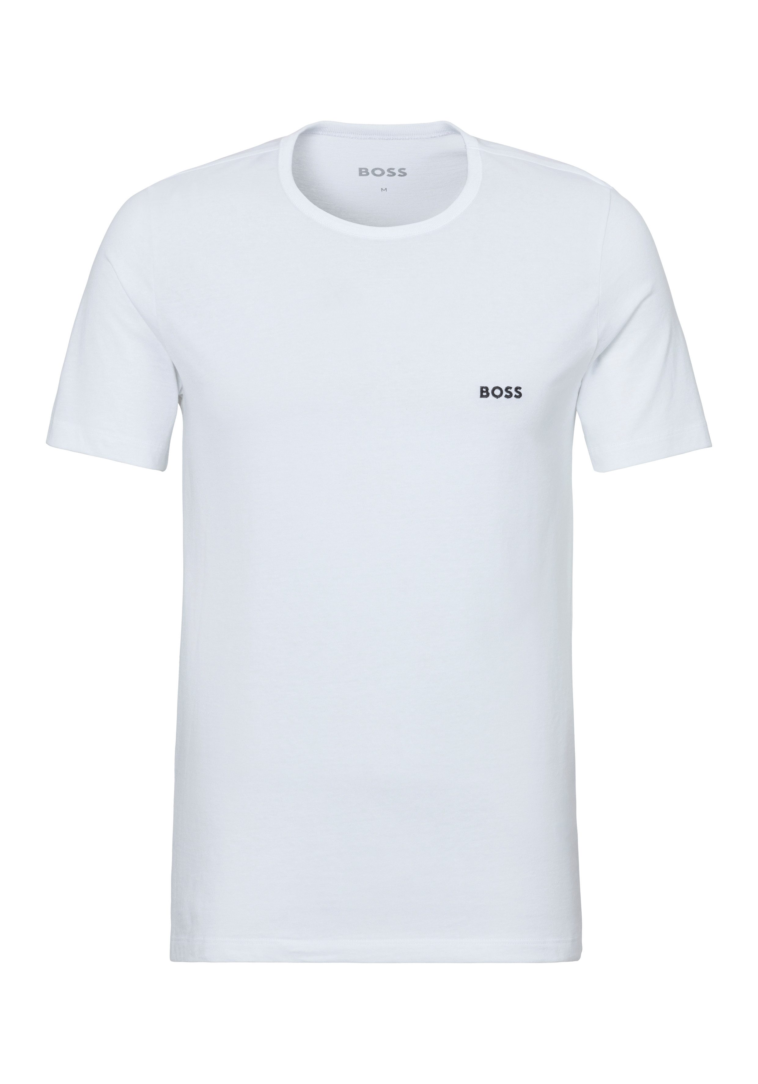 BOSS T-shirt TShirtRN 3P Classic met boss borduurwerk (set, 3-delig)