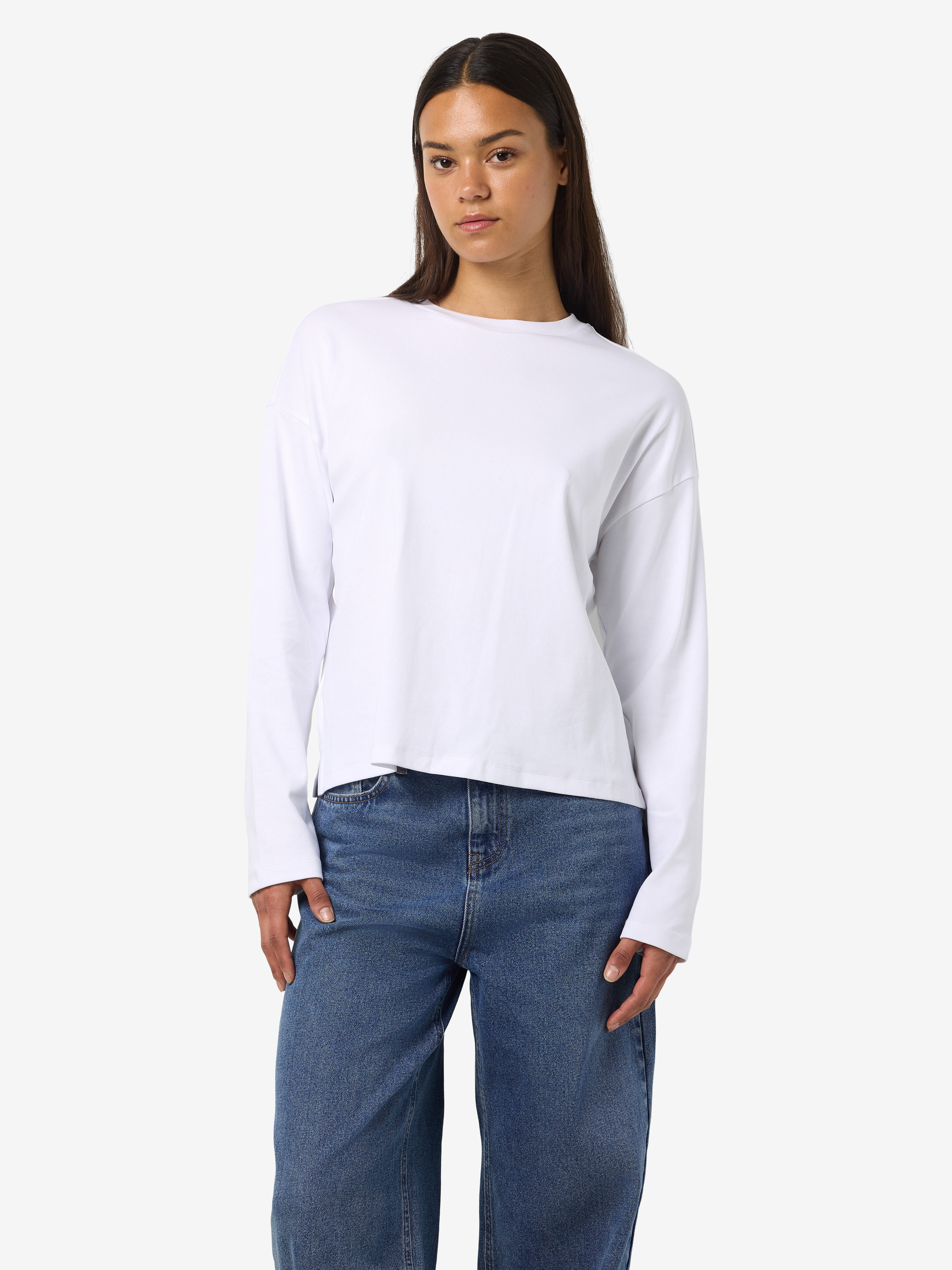 Noisy may Shirt met lange mouwen NMMOCCA L/S REGULAR FIT TOP JRS FWD NOOS