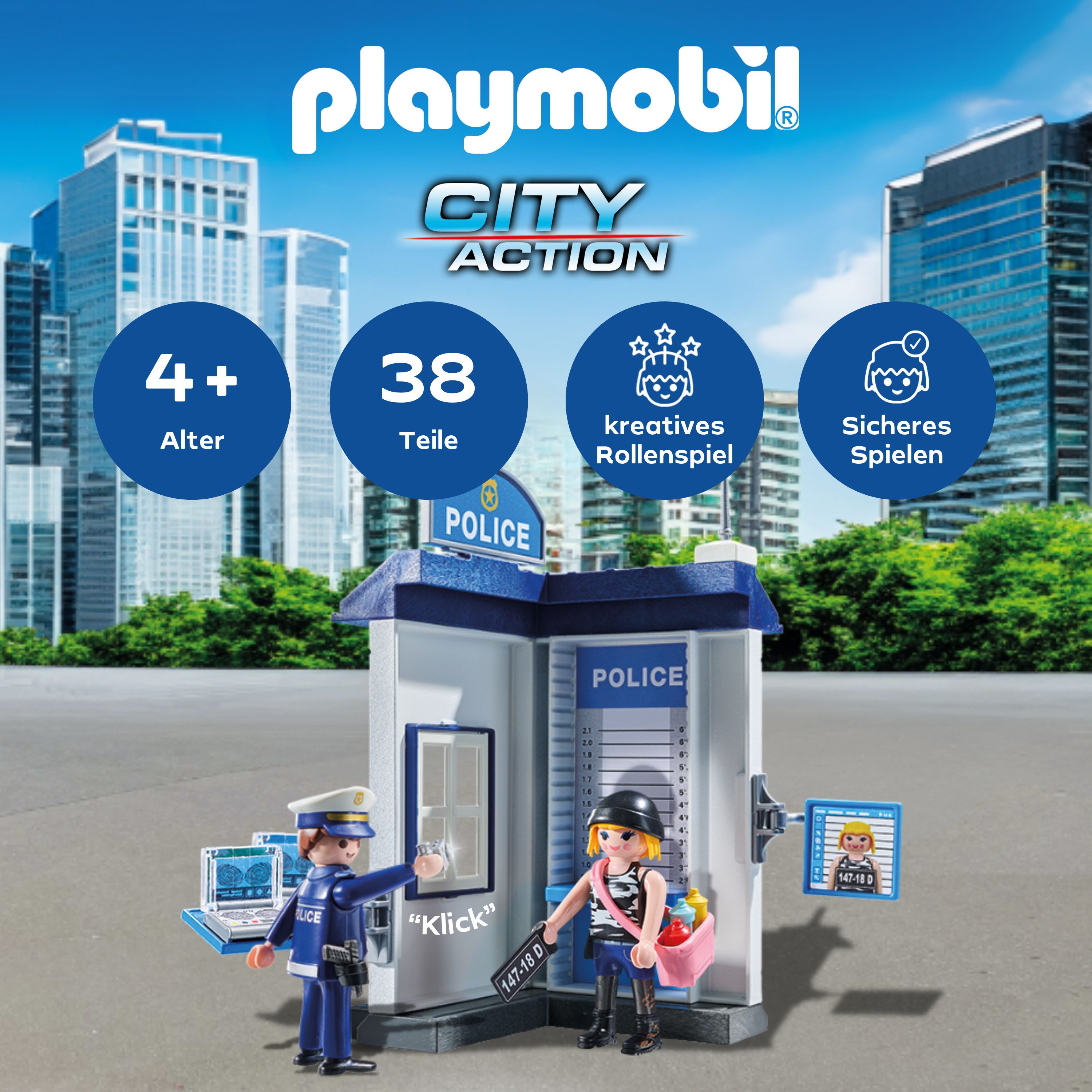 Playmobil® Constructie-speelset Polizei Ermittlungszimmer (71733), Playmobil Action Heroes (38-delig)