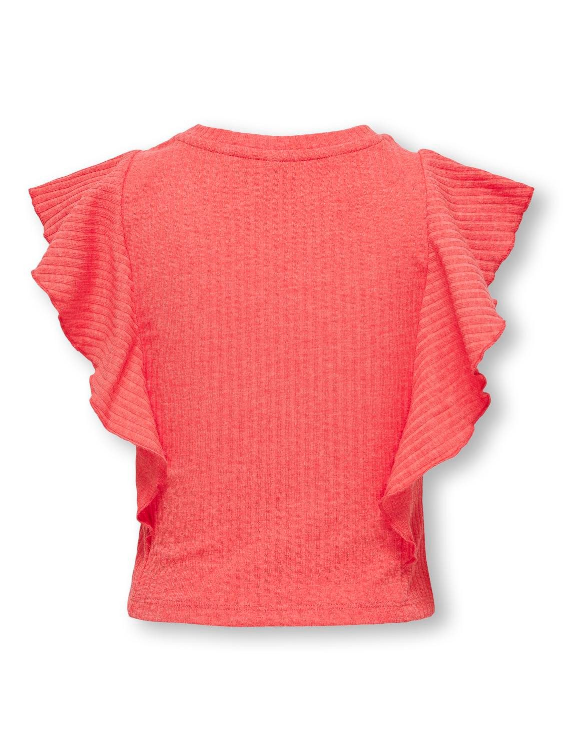KIDS ONLY Top met ruches KOGNELLA S L SHORT RUFFLE TOP JRS