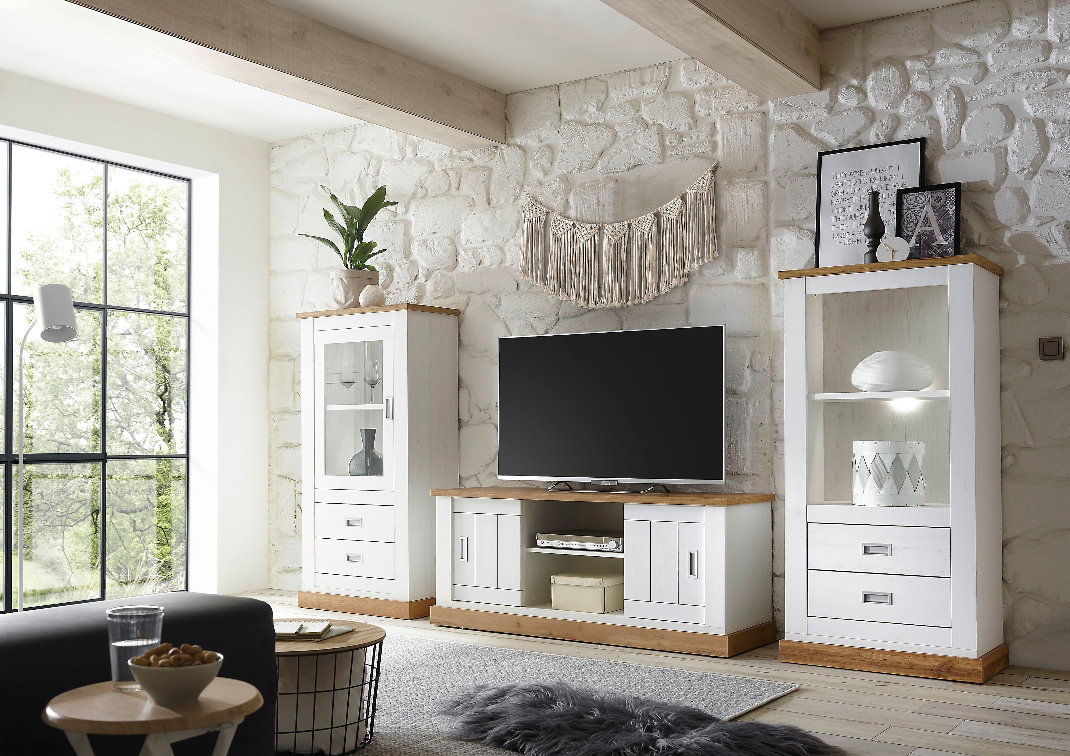 Home affaire Wandmeubel Orlando in de romantische landhuislook (3-delig)