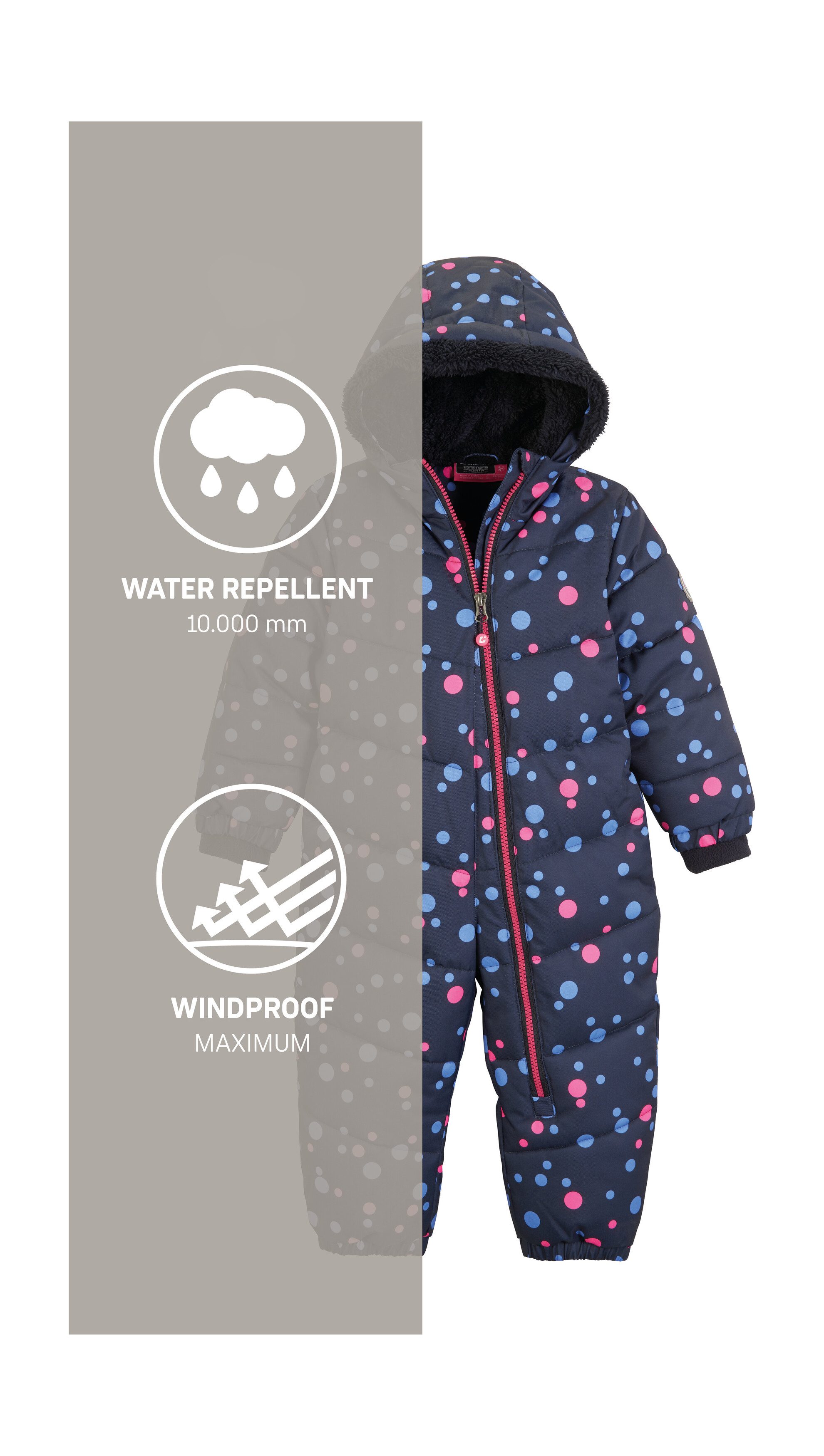 Killtec Ski-overall Karter Mini Sneeuwpak: waterafstotend, winddicht, warm, gemakkelijk aan te trekken