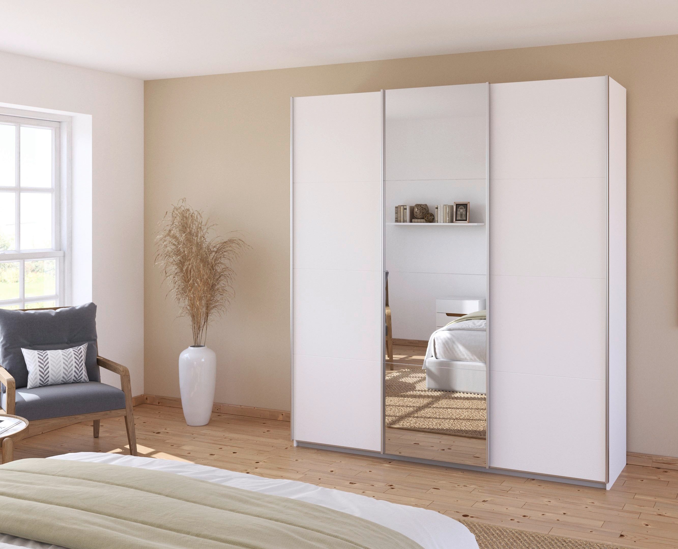 rauch Schuifdeurkast Kledingkast Garderobe CORTONA inclusief interieurindeling,