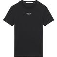 calvin klein t-shirt stacked logo tee zwart
