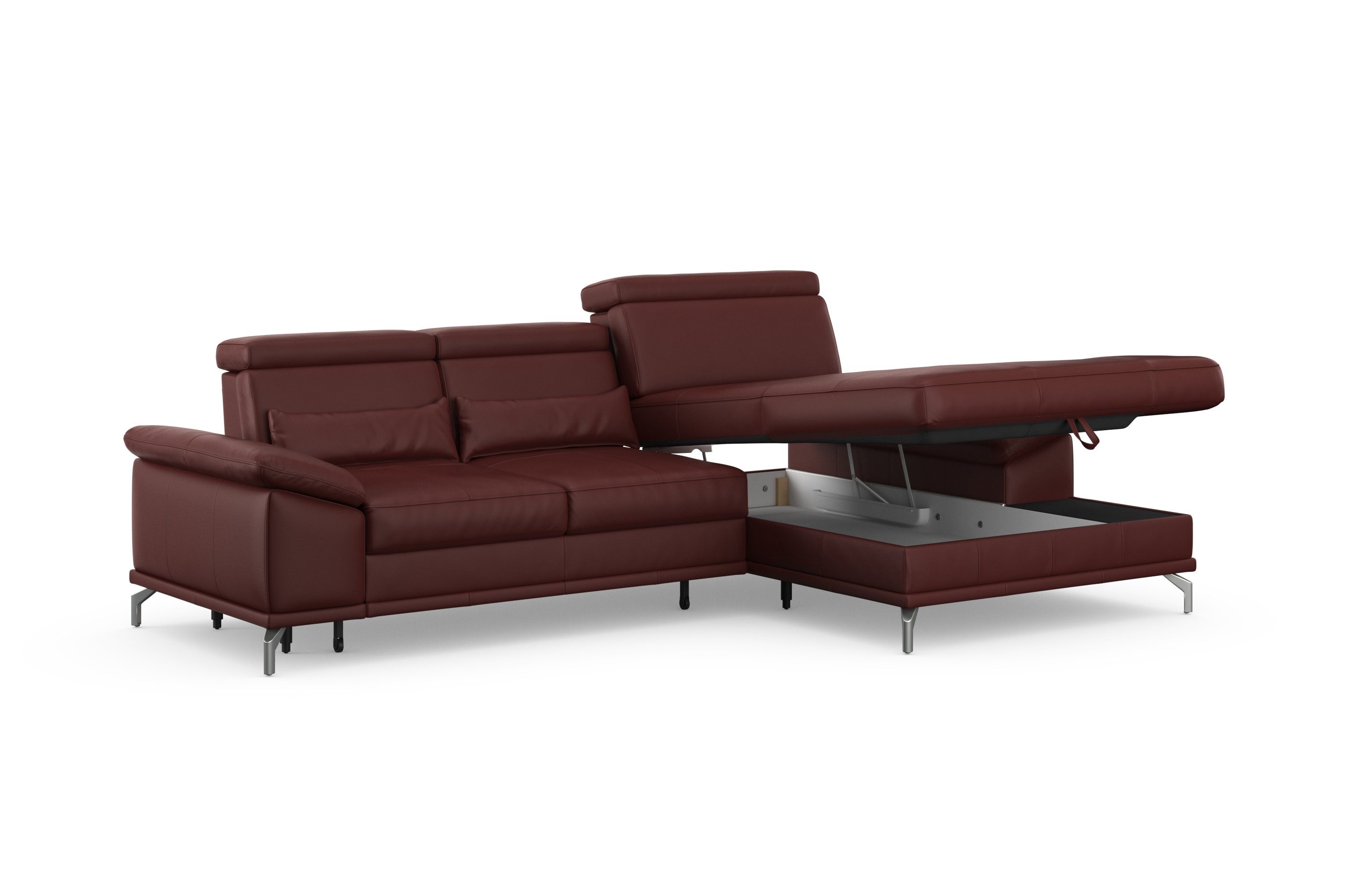 sit&more Hoekbank Cabrio L-vorm, met zitdiepteverstelling, arm- en hoofdsteunverstelling