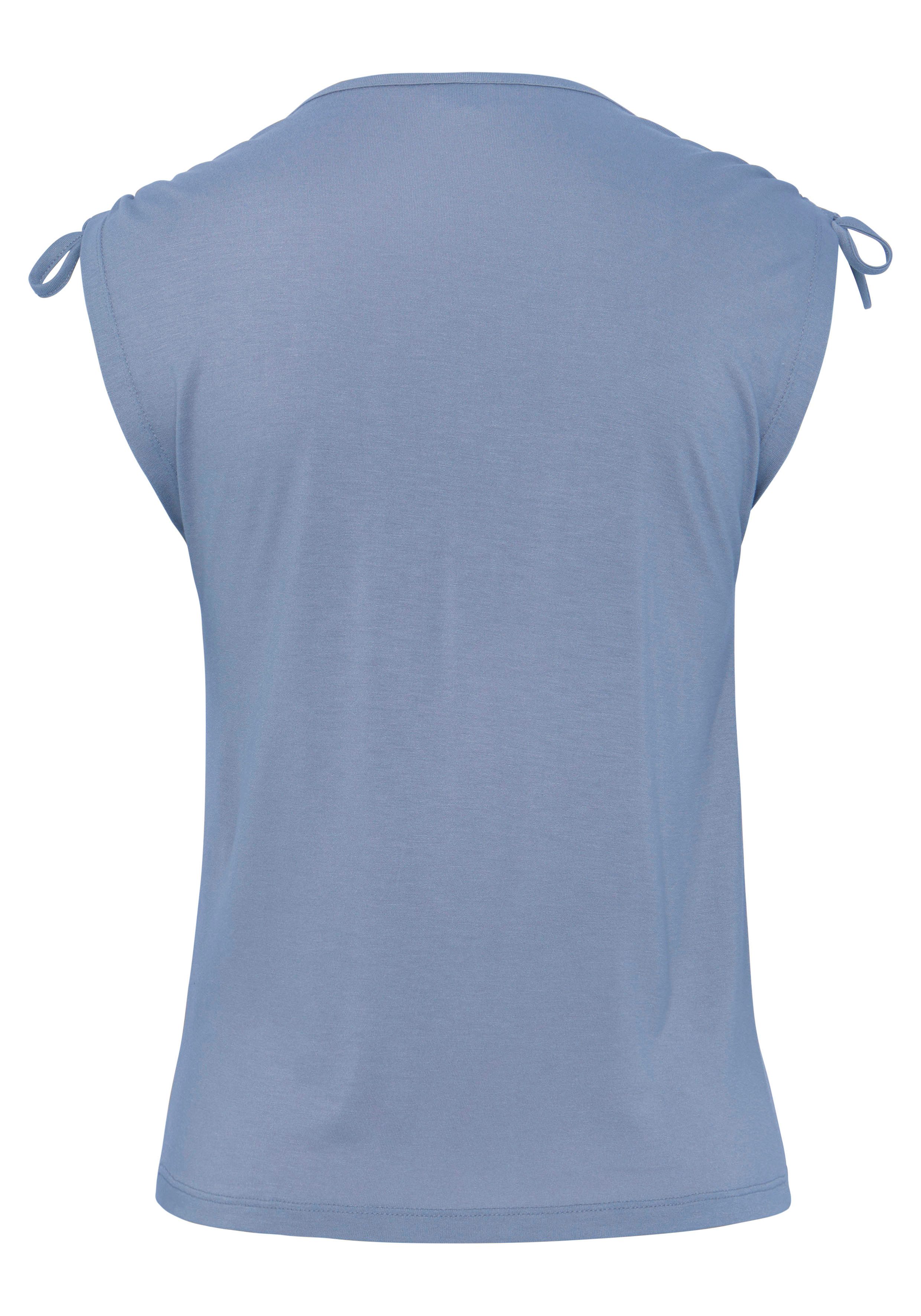 Lascana Strandtop met rimpeling op de schouders comfortabel damestop figuuraccentuerend