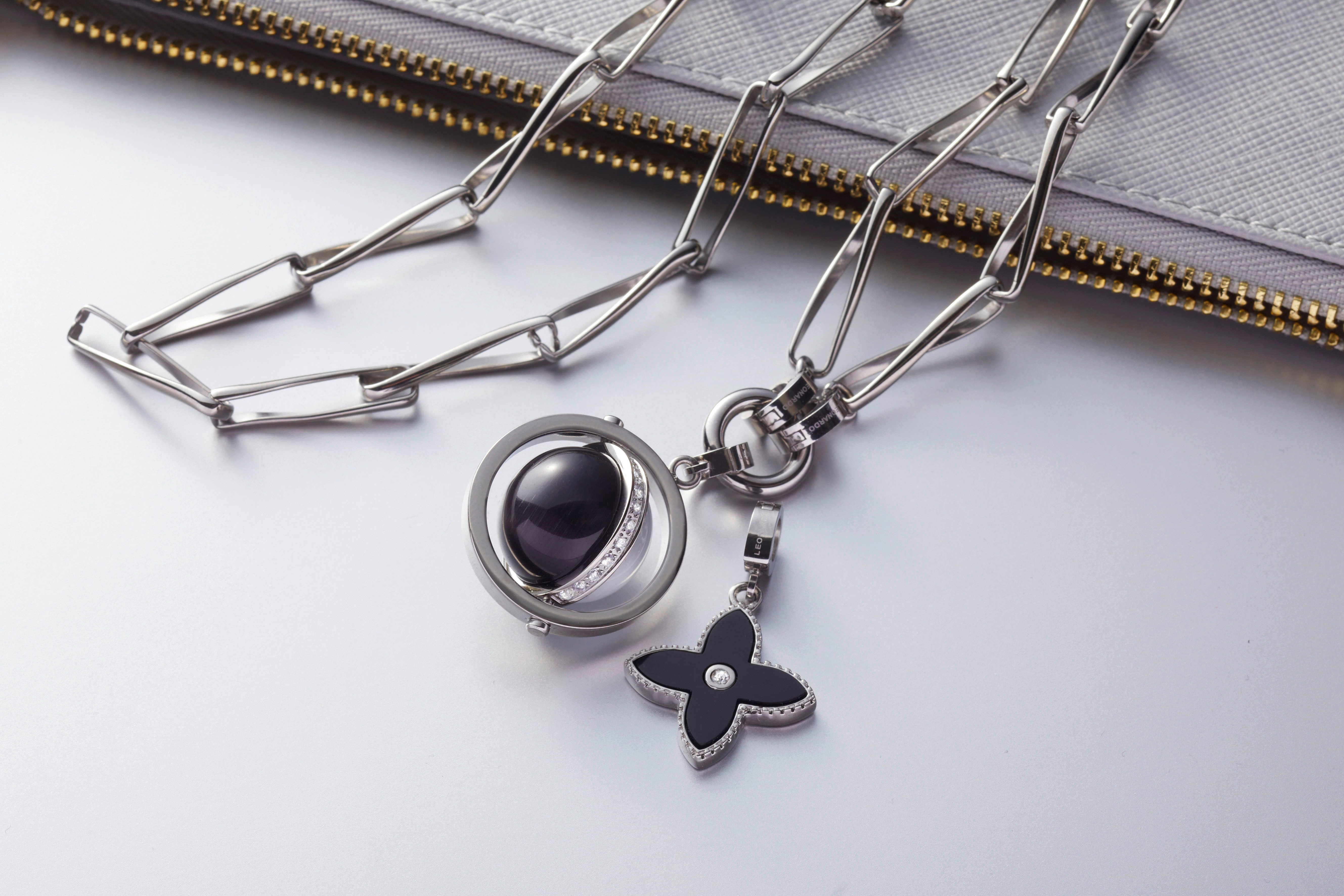 LEONARDO Bedelhanger Hanger Rita Clip & Mix, 024421 met zirkonia (synth.) - met cat's eye