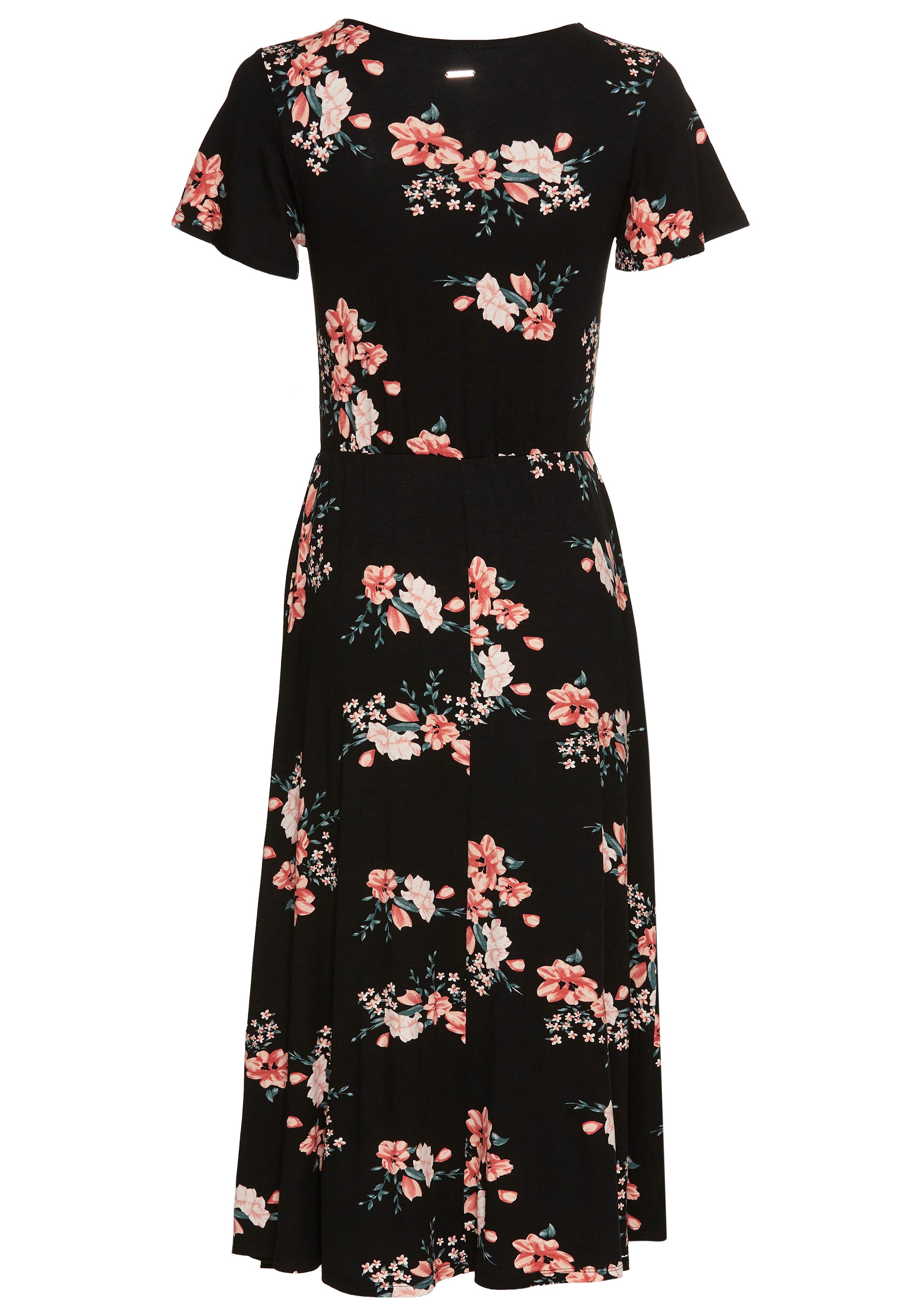 Laura Scott Midi-jurk met romantische bloemenprint en rimpeling - nieuwe collectie