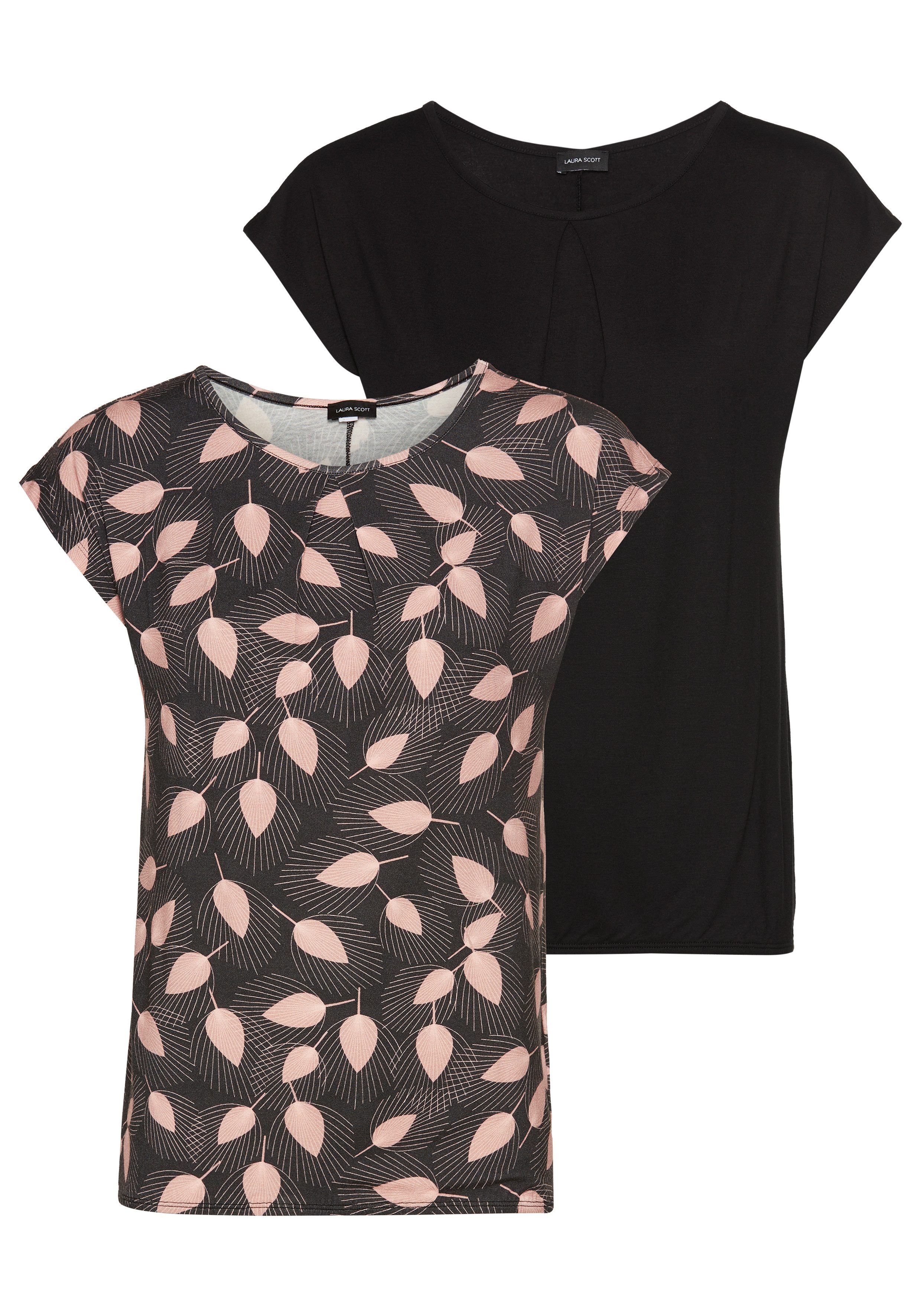 Laura Scott T-shirt met gebloemde print - nieuwe collectie (set, 2-delig)