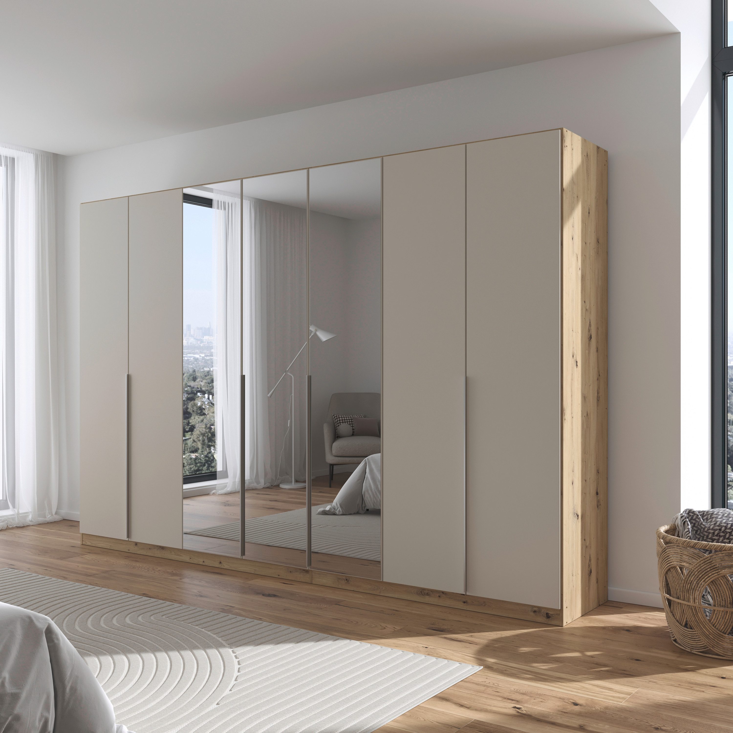 rauch Draaideurkast Kledingkast kast garderobe AGORDO met decor- of hoogglansfront doordachte binnenuitrusting, in 6 breedtes en 2 hoogtes made in germany