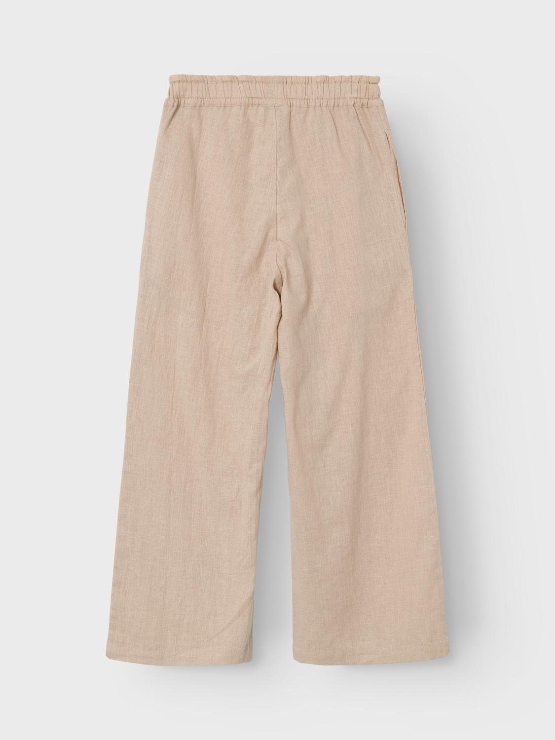 Name It Geweven broek NKFFALINNEN WIDE PANT NOOS