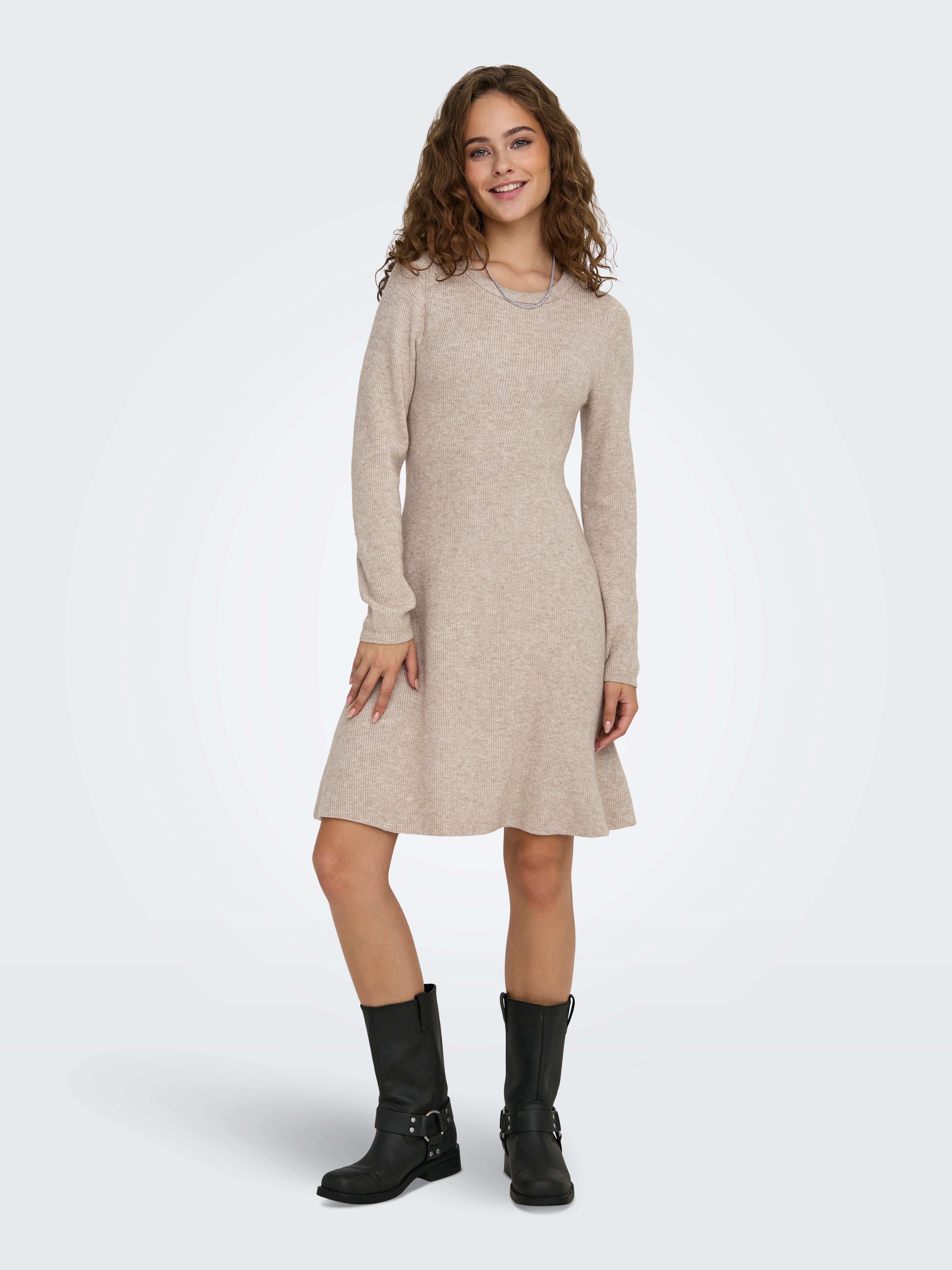 Only Midi-jurk ONLLATIA LS DRESS EX KNT